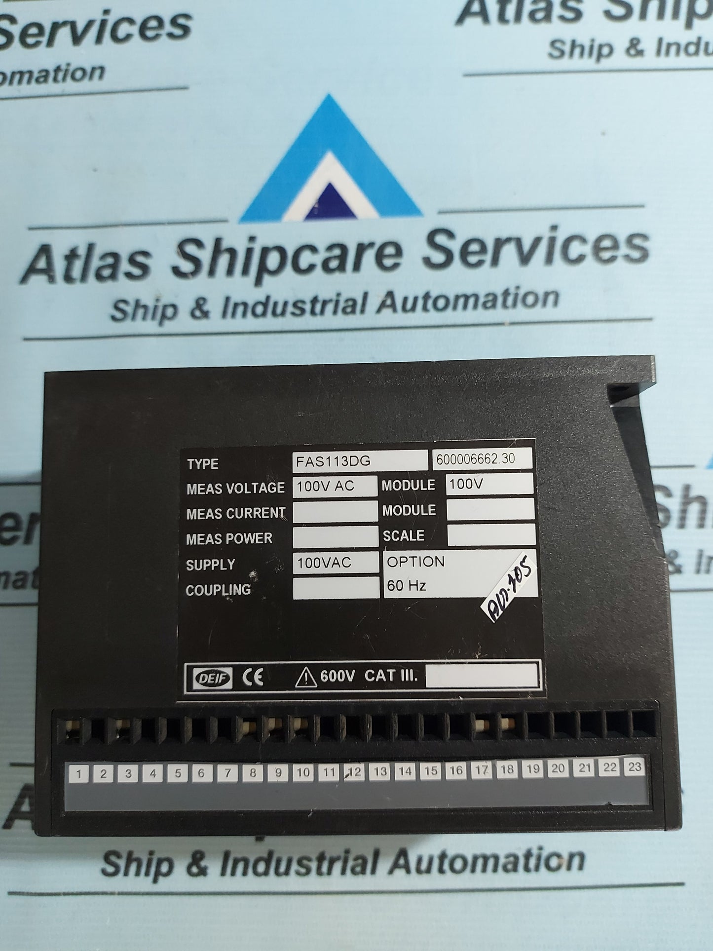 DEIF FAS-113DG SYNCHRONIZER CONTROLLER AG105