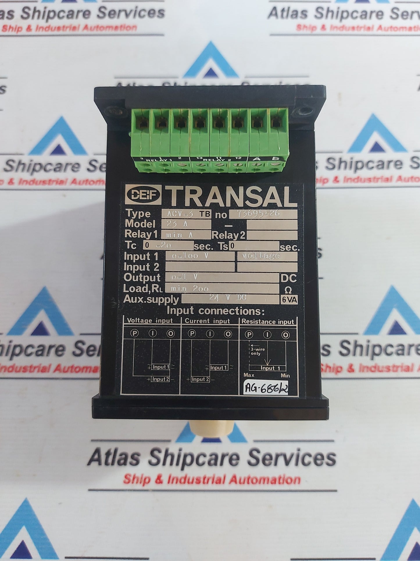 DEIF TRANSAL ACV-3 TB PROTECTION RELAY AND CONTROLLER 73695-26 23A AG686