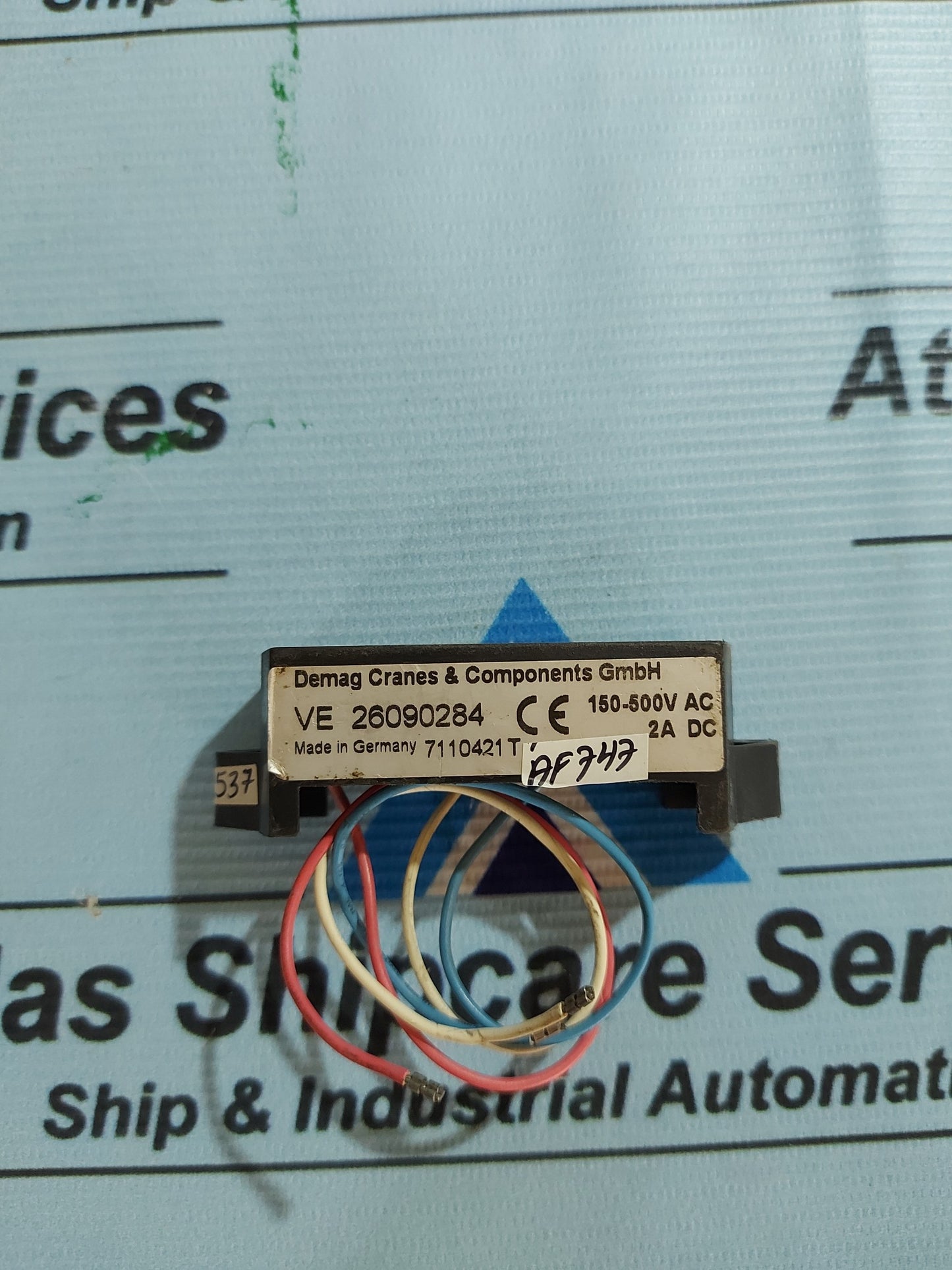 DEMAG RECTIFIER BRAKE MODULE VOLTAGE RELAY VE 26090284