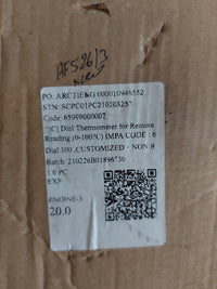 DIAL THERMOMETER FOR REMOTE READING (0-100'C)