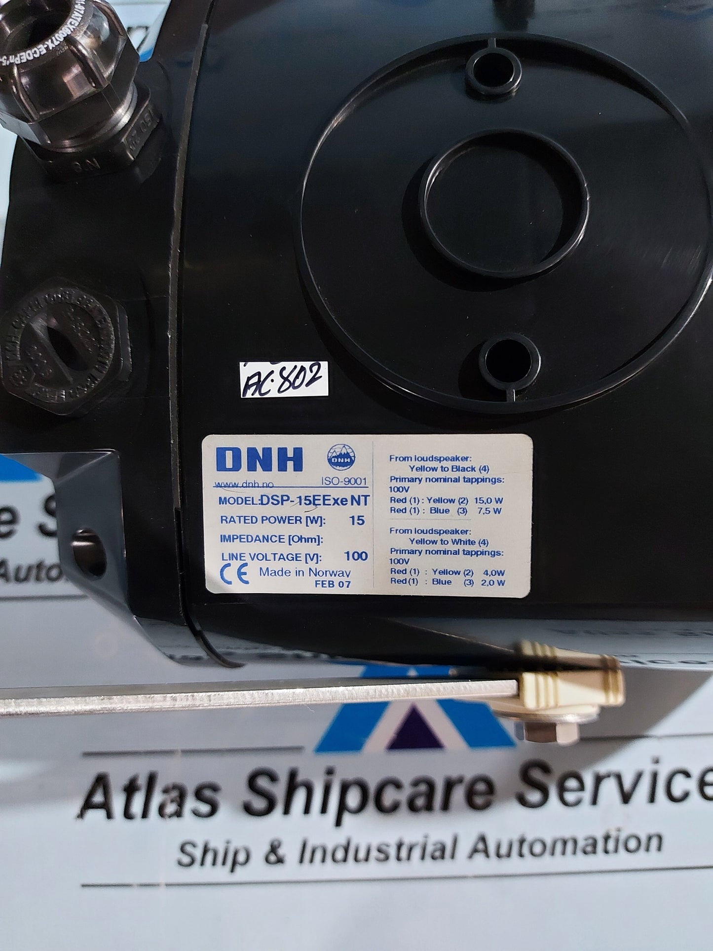 DNH DSP-15EEXENT EX WEATHERPROOF INTRINISICALLY SAFE LOUDSPEAKER 15W 100V