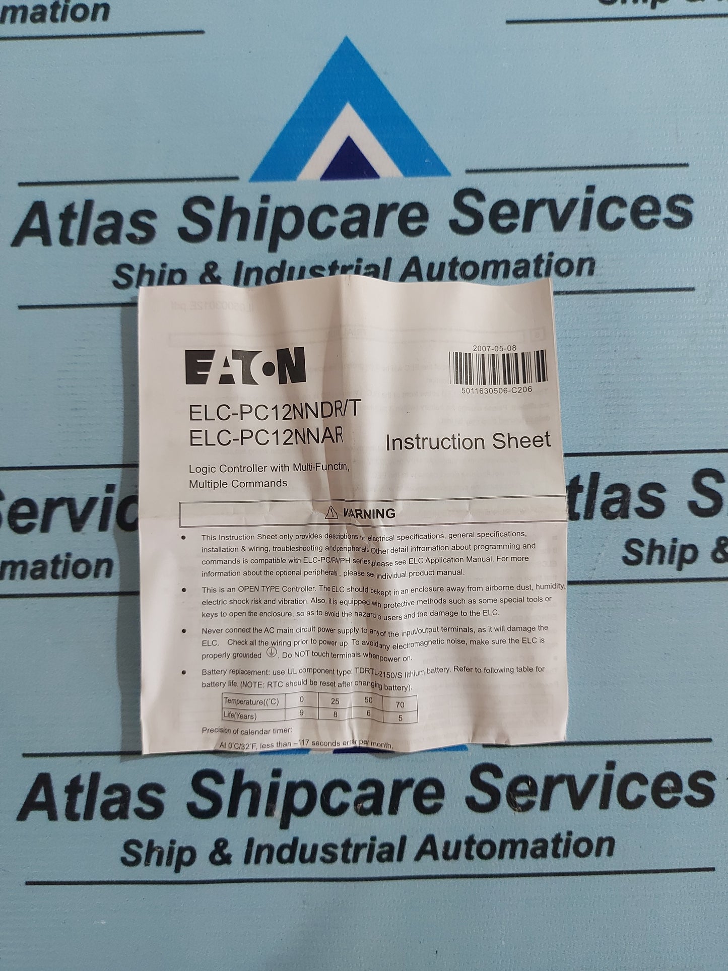 EATON ELC-PC12NNAR CONTROLLER INPUT 24VDC