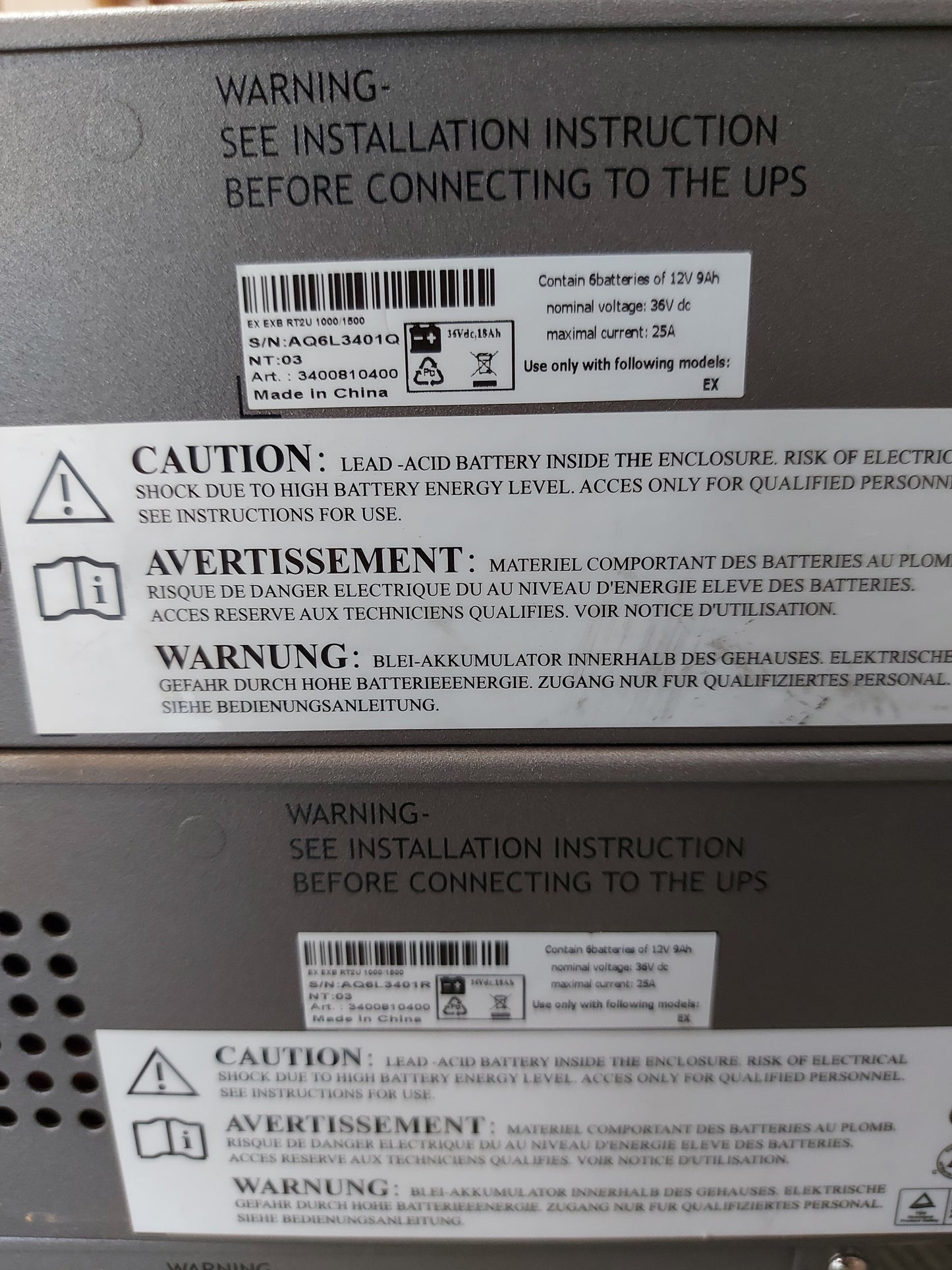 EATON EX EXB RT2U 1000/1500 UPS BATTERIES