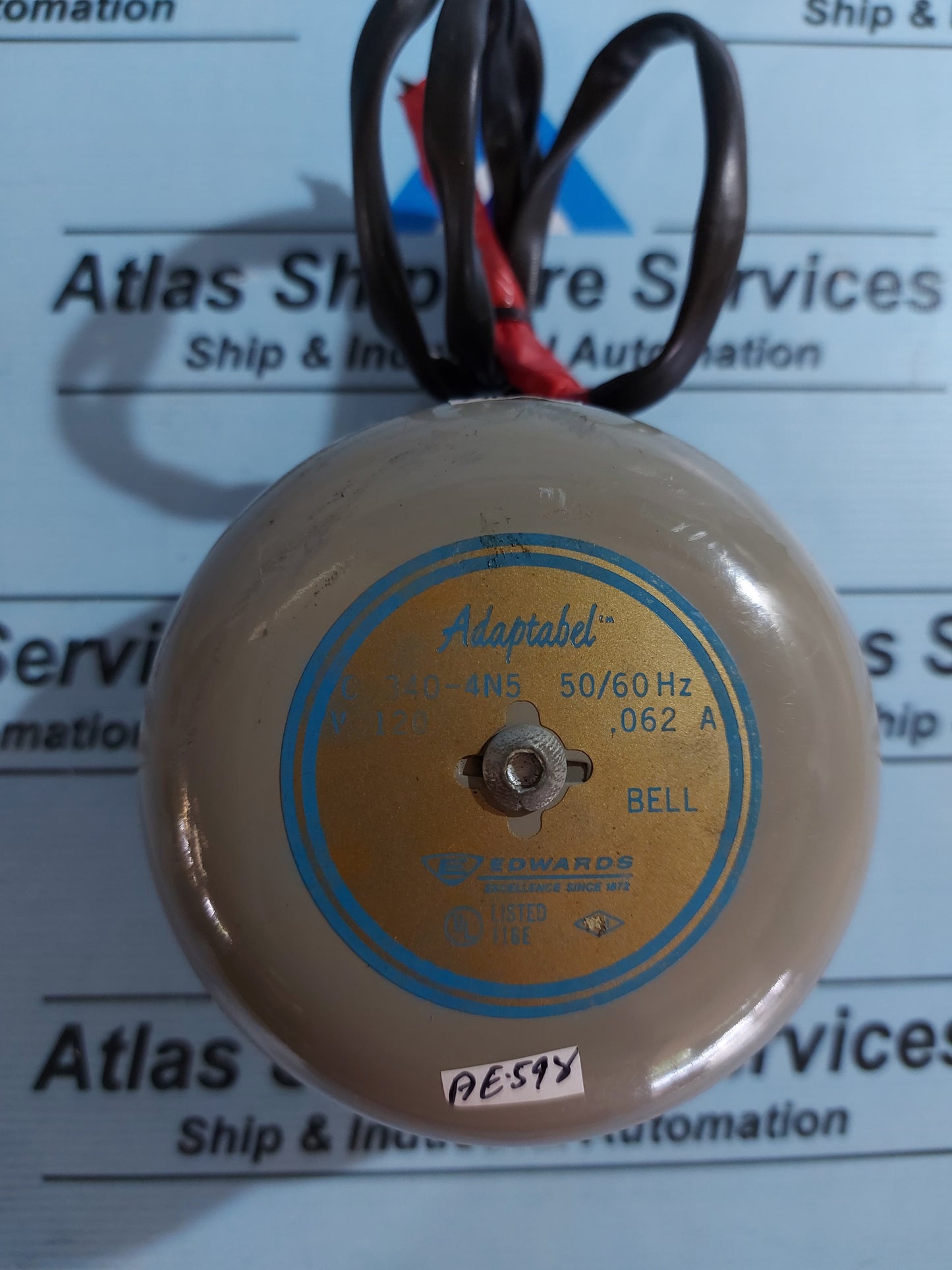 EDWARDS SIGNALING ADAPTABLE SIGNAL BELL 340-4N5 120V,0.062A