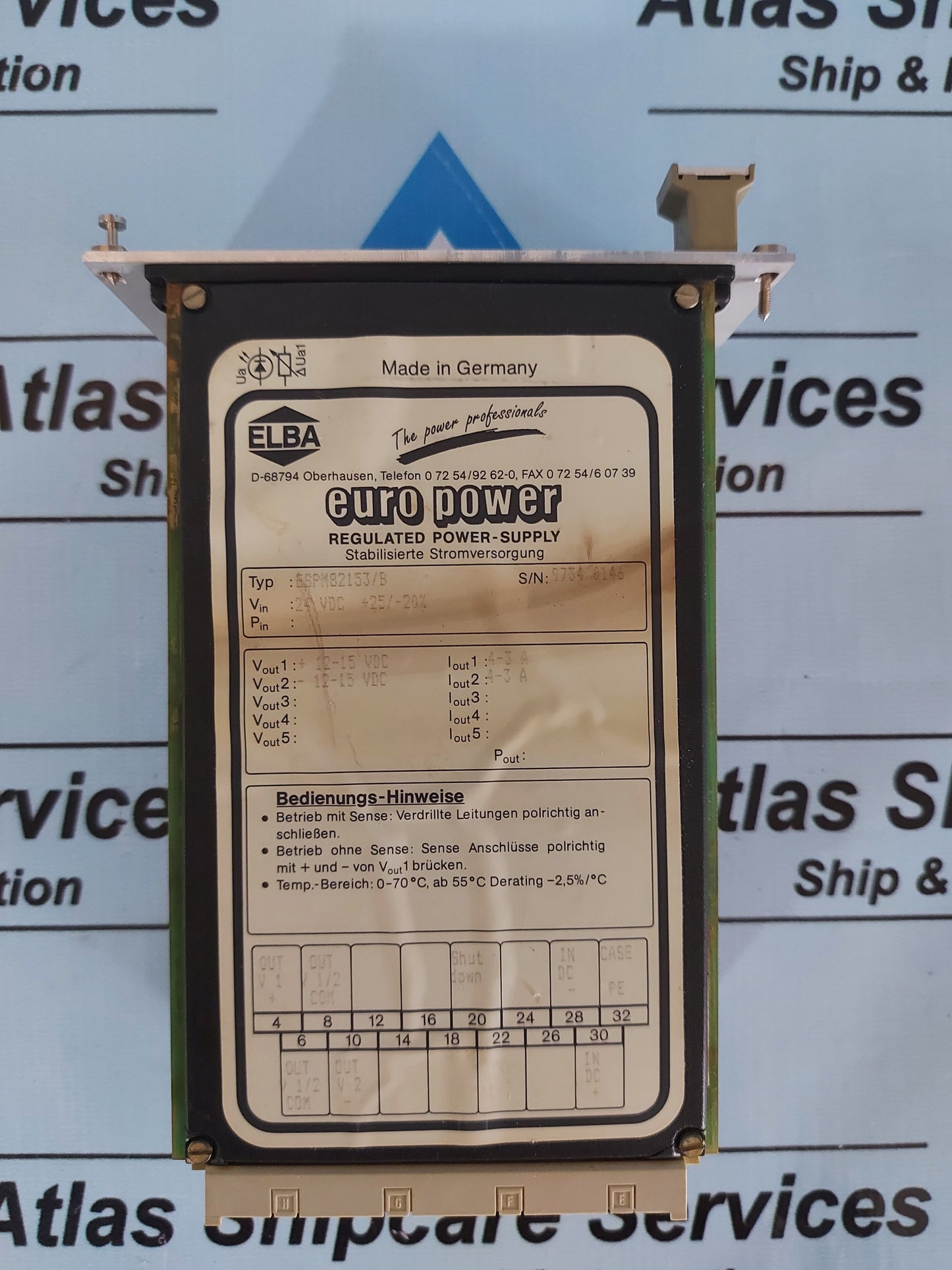ELBA ELECTRIC ESPM82153/B EURO POWER REGULATED POWER-SUPPLY