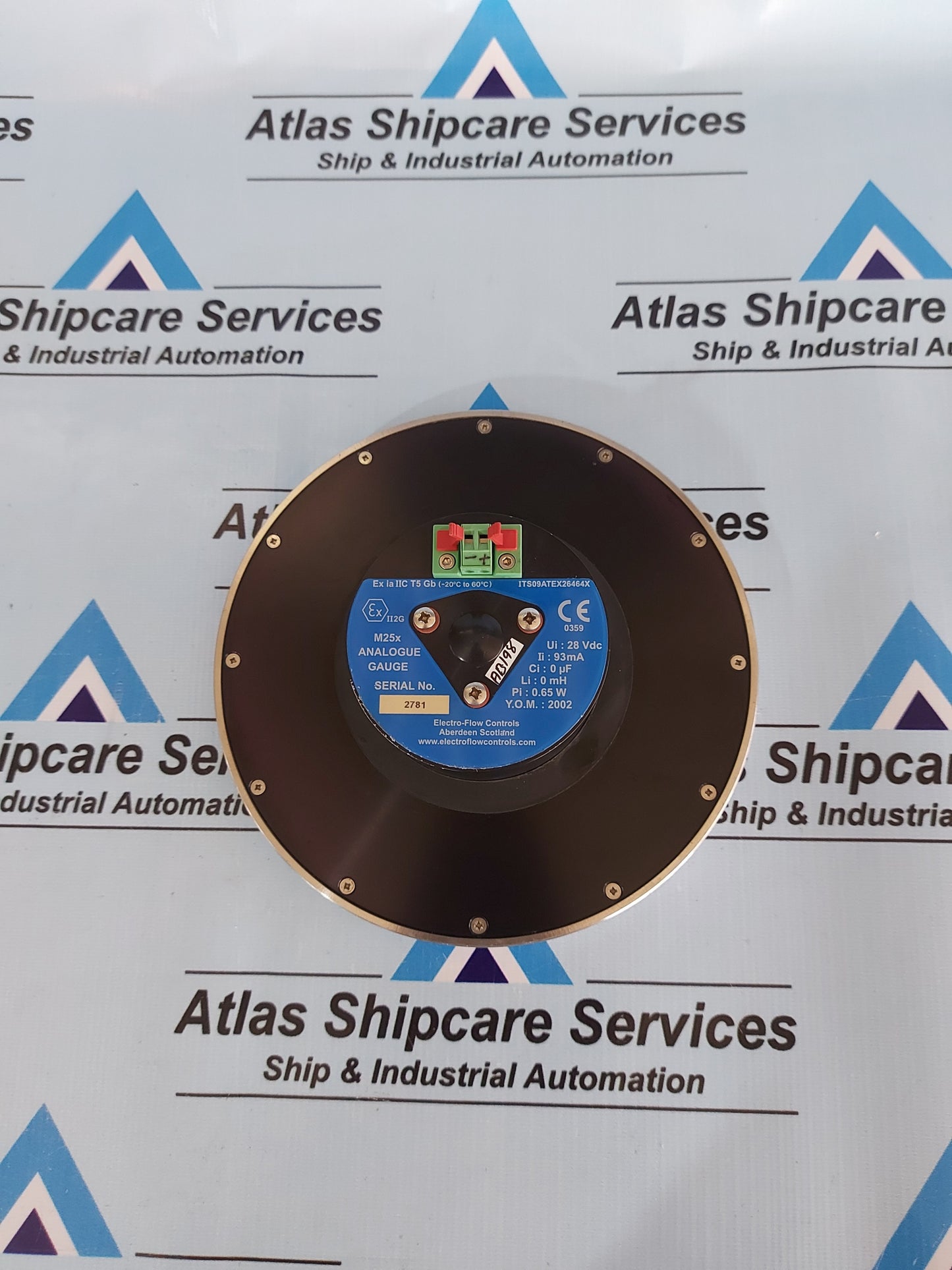 ELECTRO-FLOW CONTROL M25x ANALOGUE GAUGE PSI 0 TO 5000