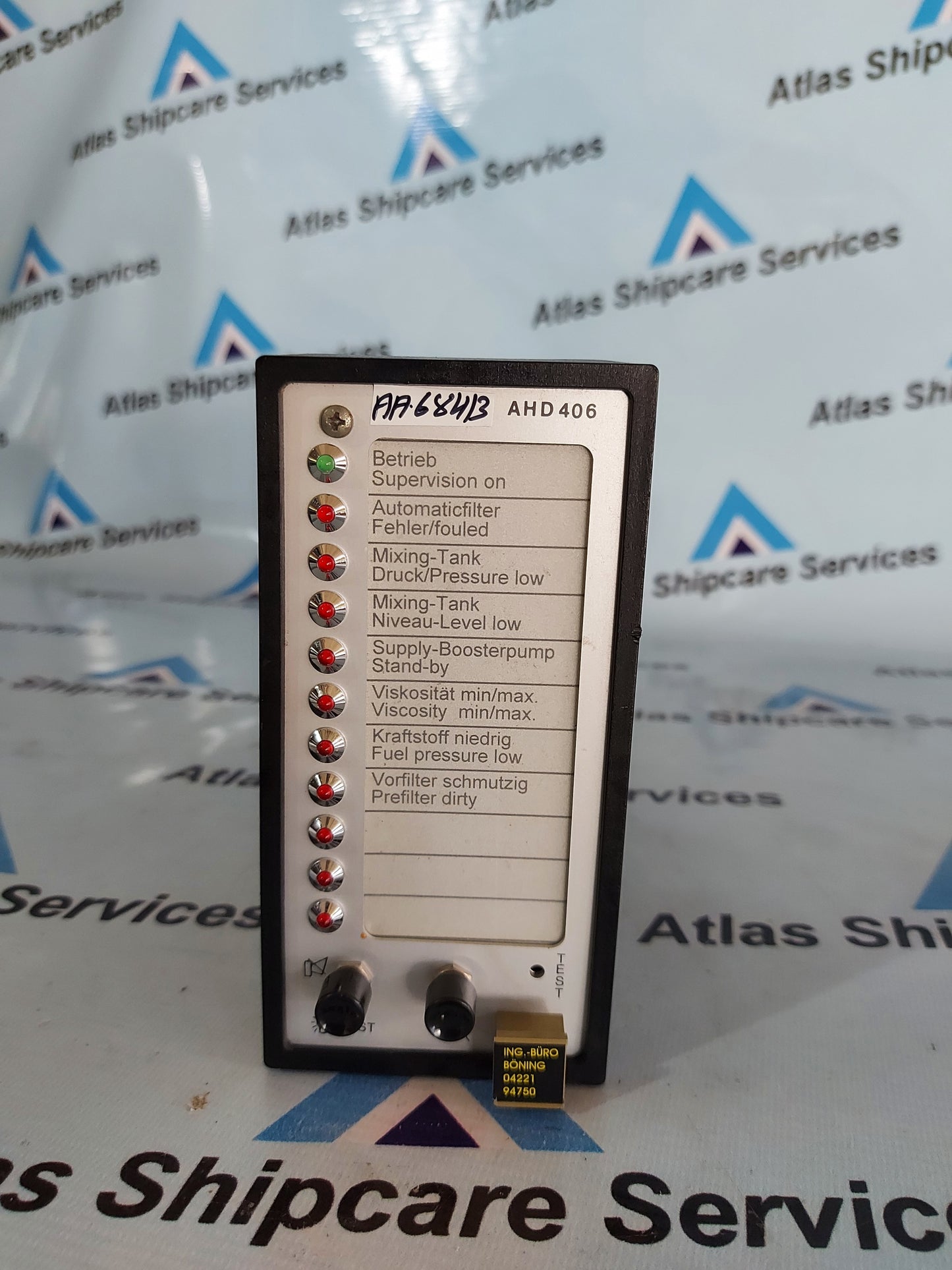 ELNA AHD 406 STAND-BY PUMP AND COMPRESSOR CONTROL ALARM