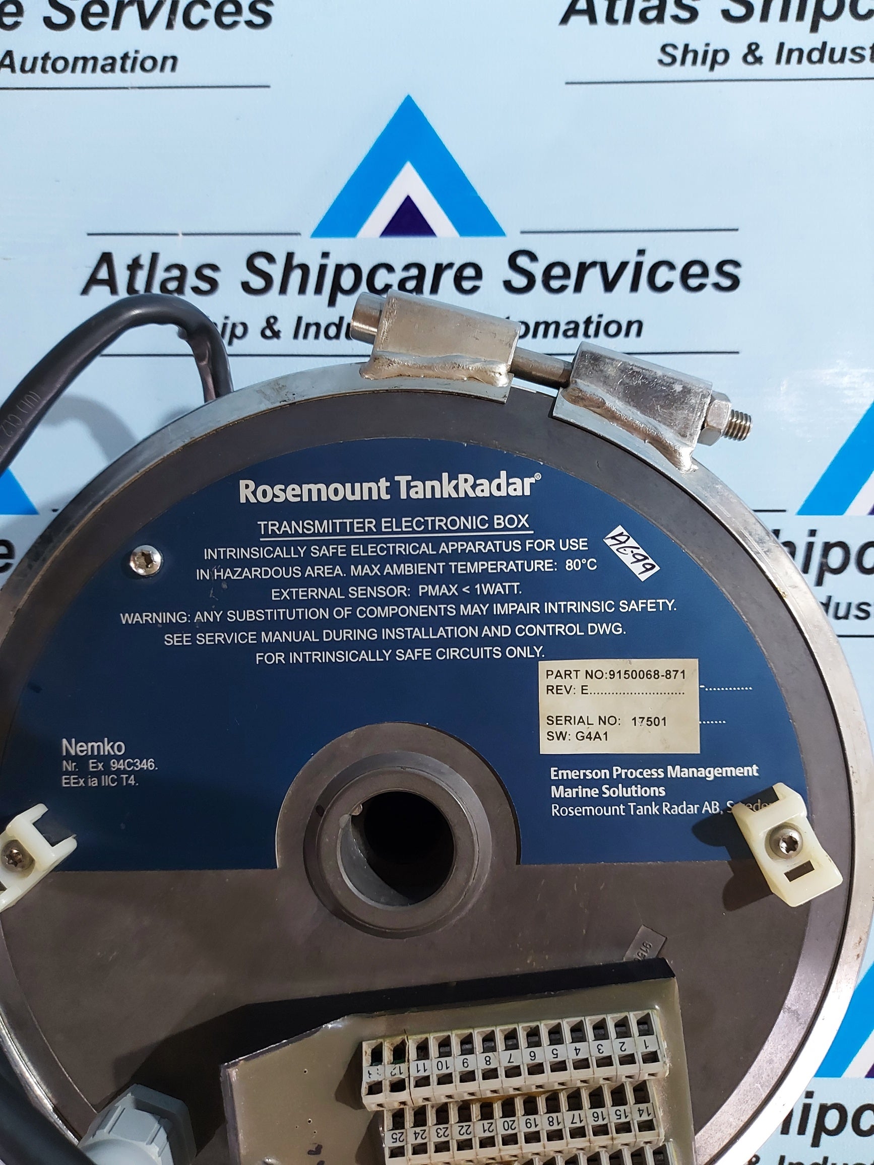 EMERSON 9150068-871 E ROSEMOUNT TANKRADAR TRANSMITTER ELECTRONIC BOX ...