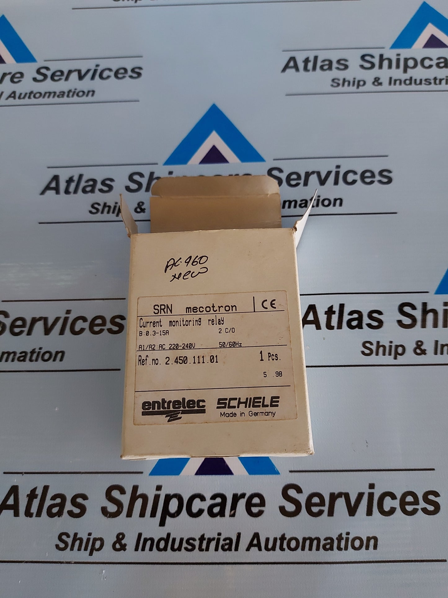 ENTRELEC SCHIELE SRN CURRENT MONITORING RELAY