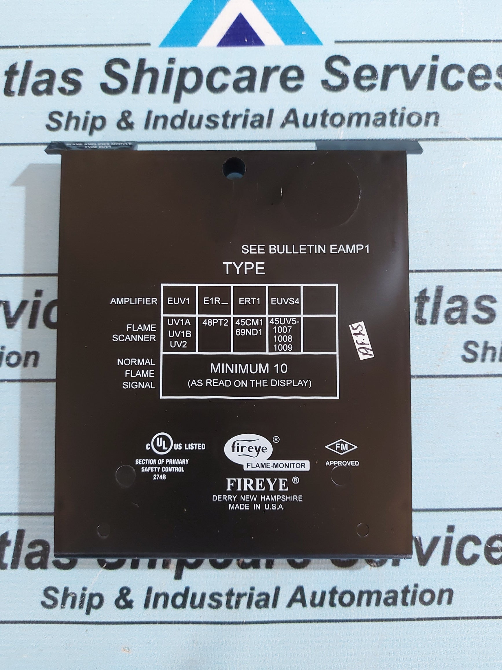 FIREYE EUV1 FLAME AMPLIFIER MODULE