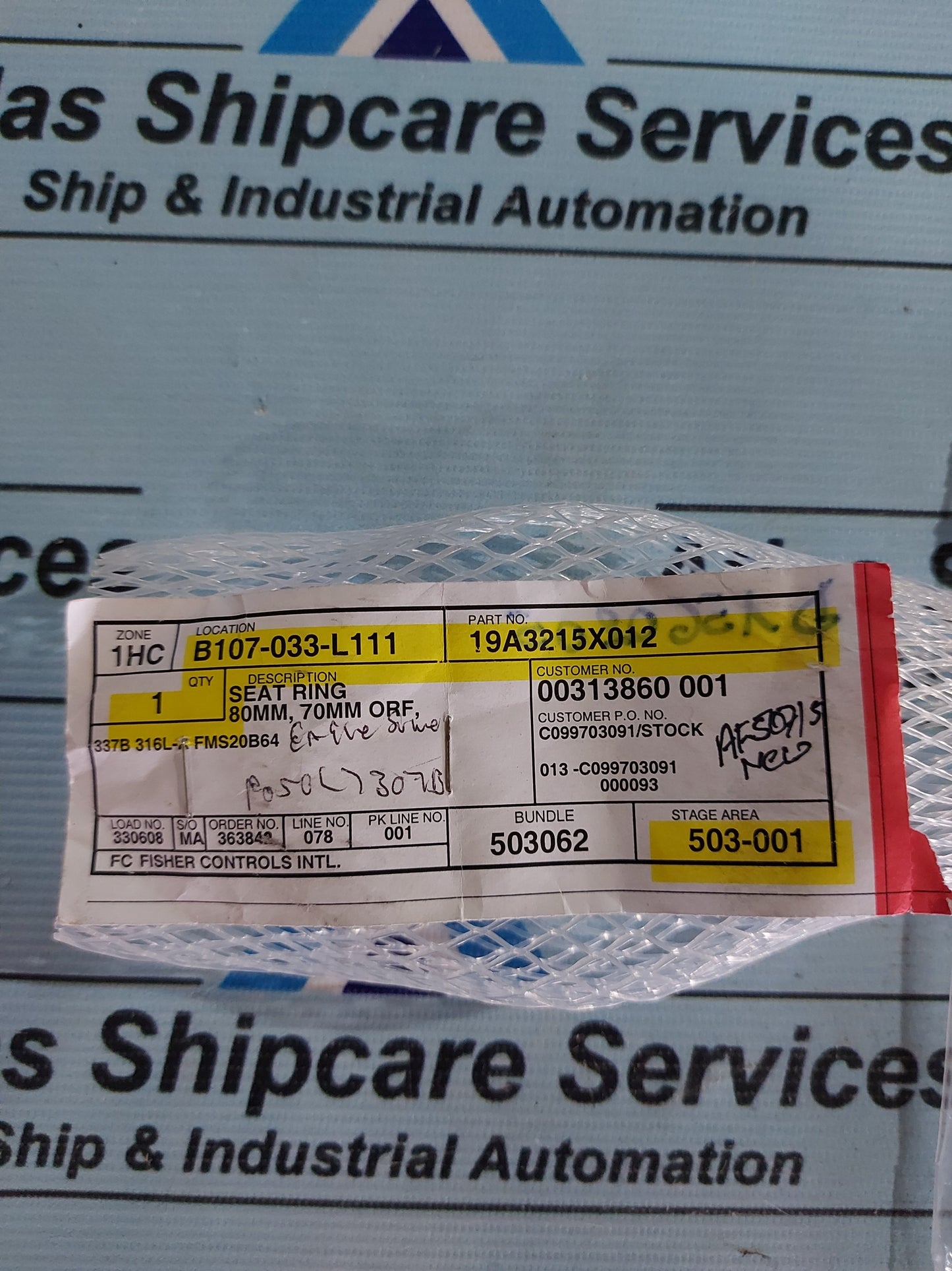 FISHER 19A3215X012 SEAT RING