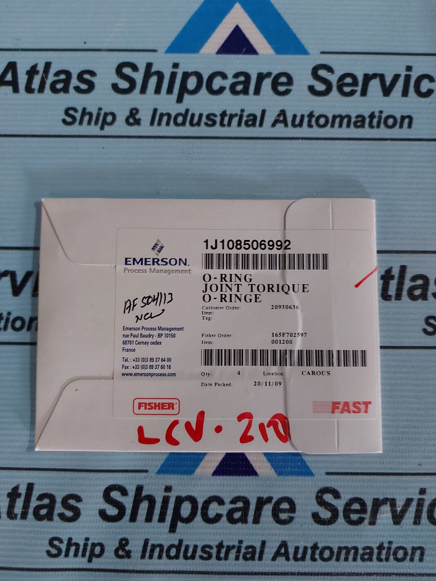 FISHER 1J108506992 O-RING