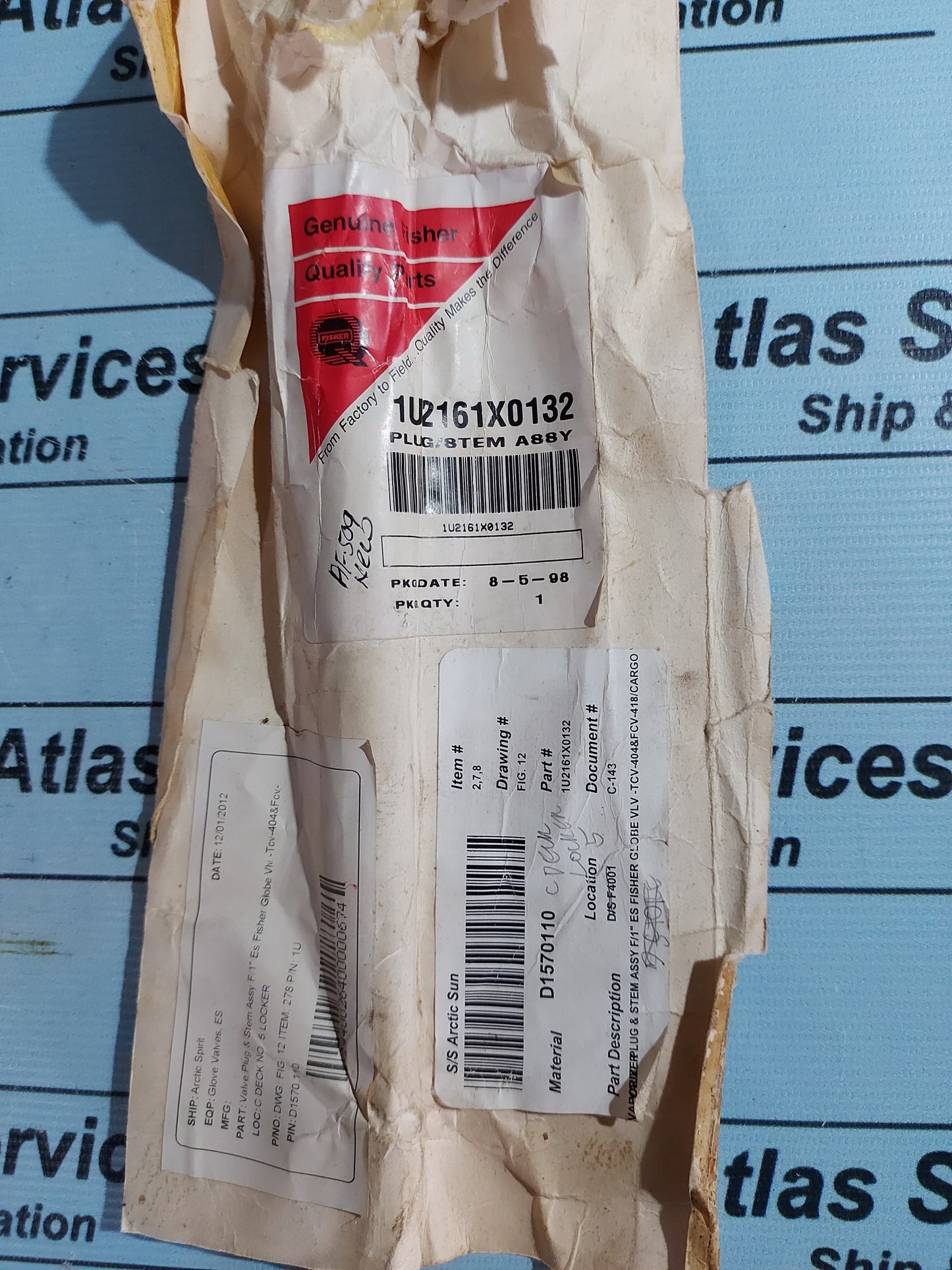 FISHER 1U2161X0132 667-es 1in VALVE PLUG STEM