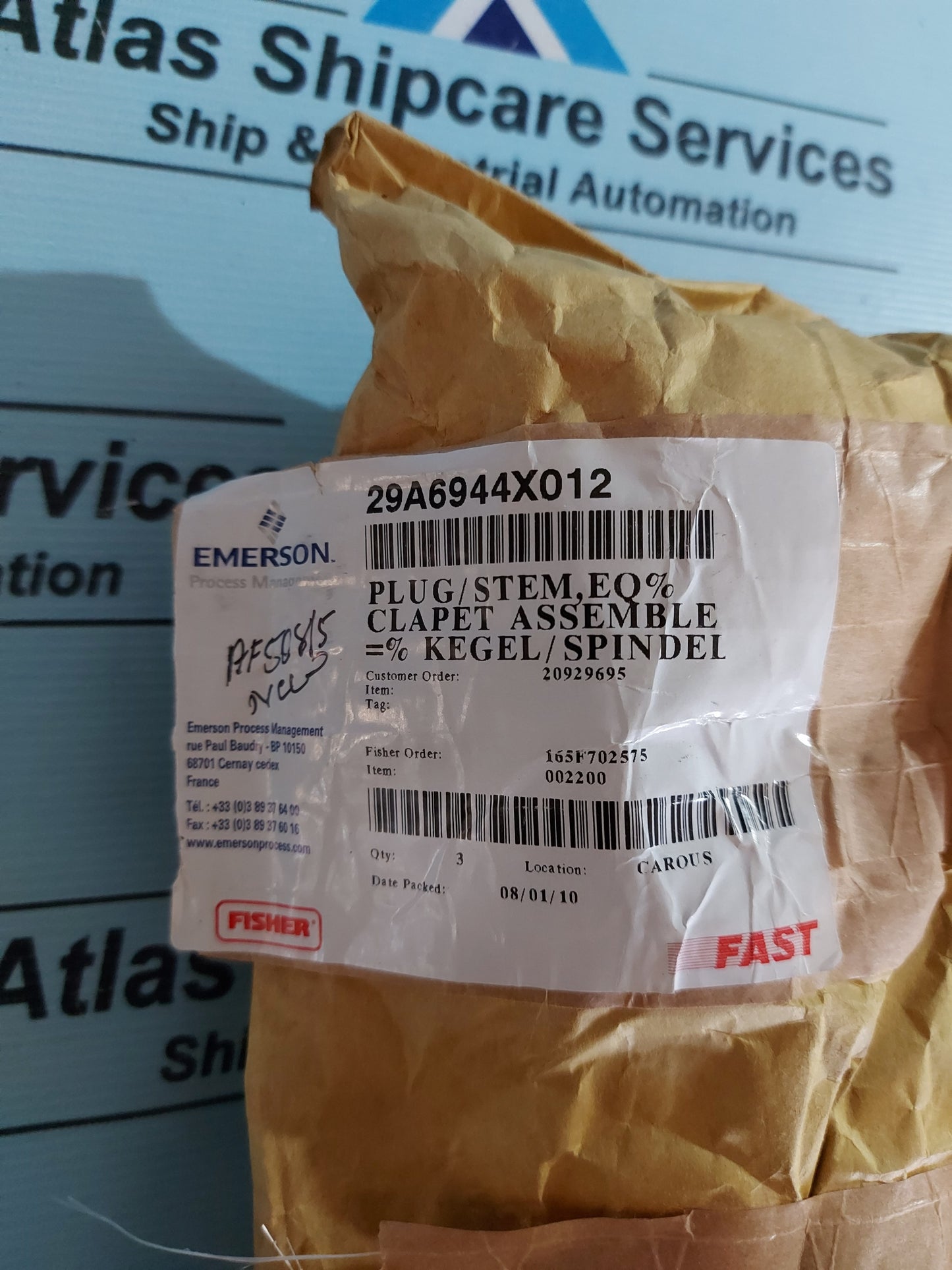 FISHER 29A6944X012 STEM PLUG ASSEMBLY