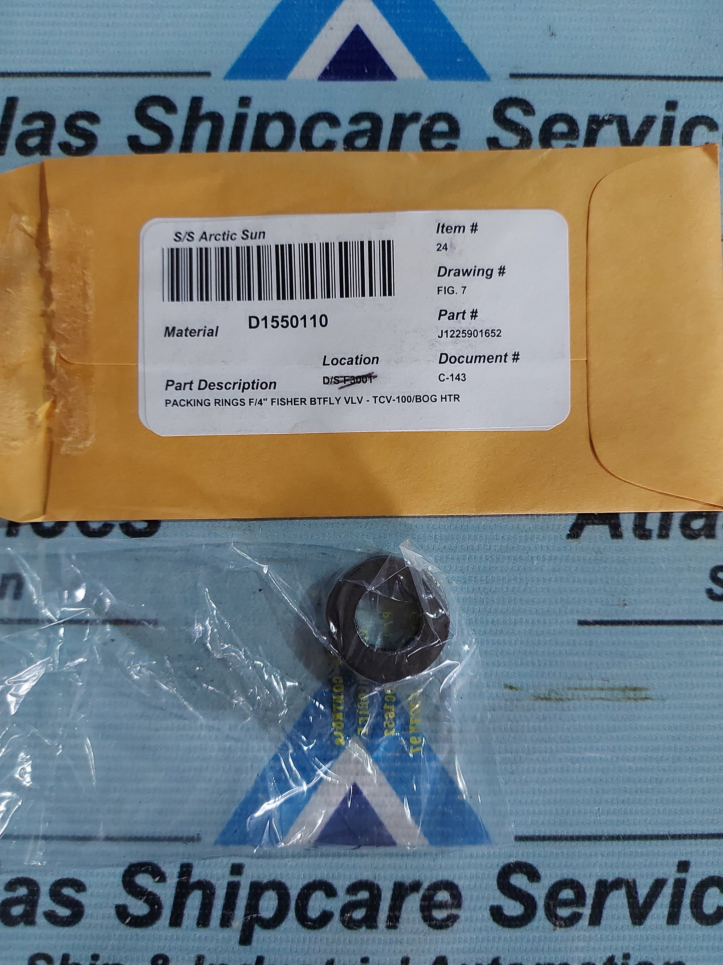 FISHER J1225901652 PACKING RING