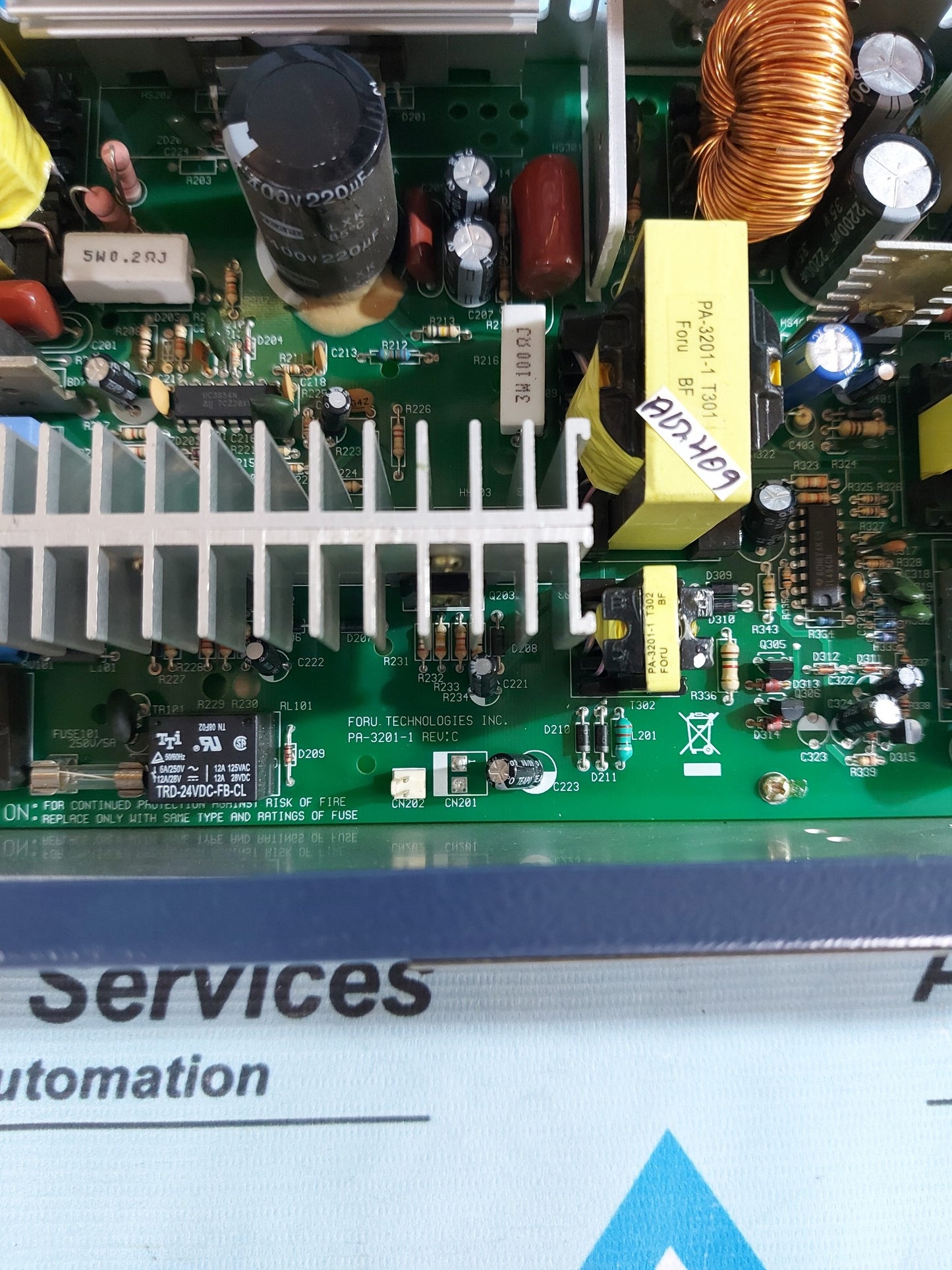 FORU TECHNOLOGIES PA-3201-1 REV.C PCB CARD AG409