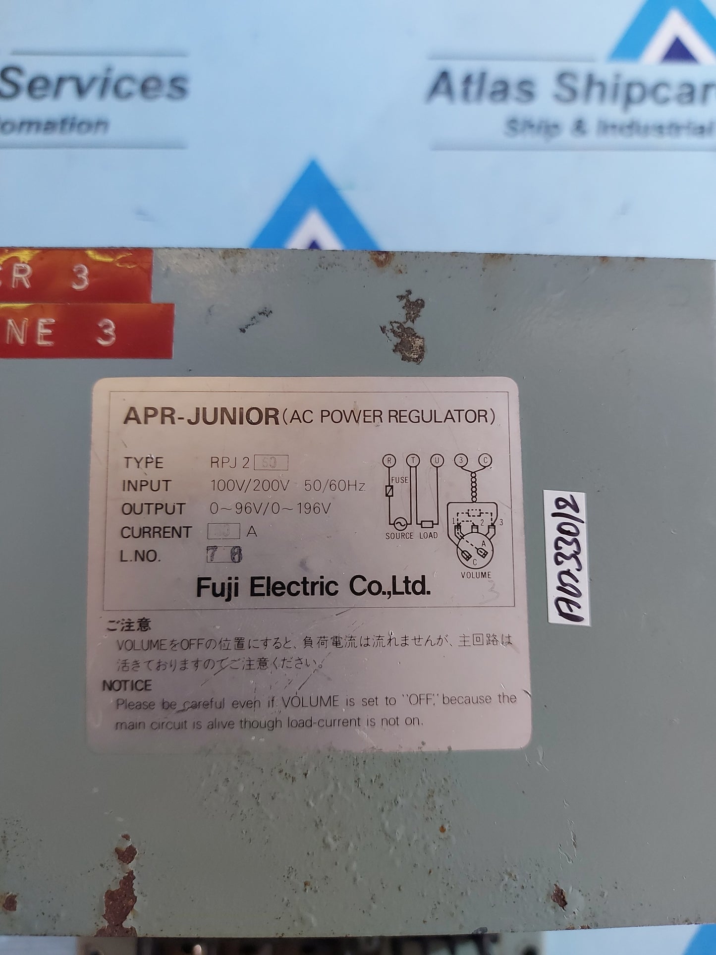 FUJI ELECRIC RPJ 2-60 APR-JUNIOR AC POWER REGULATOR AG330