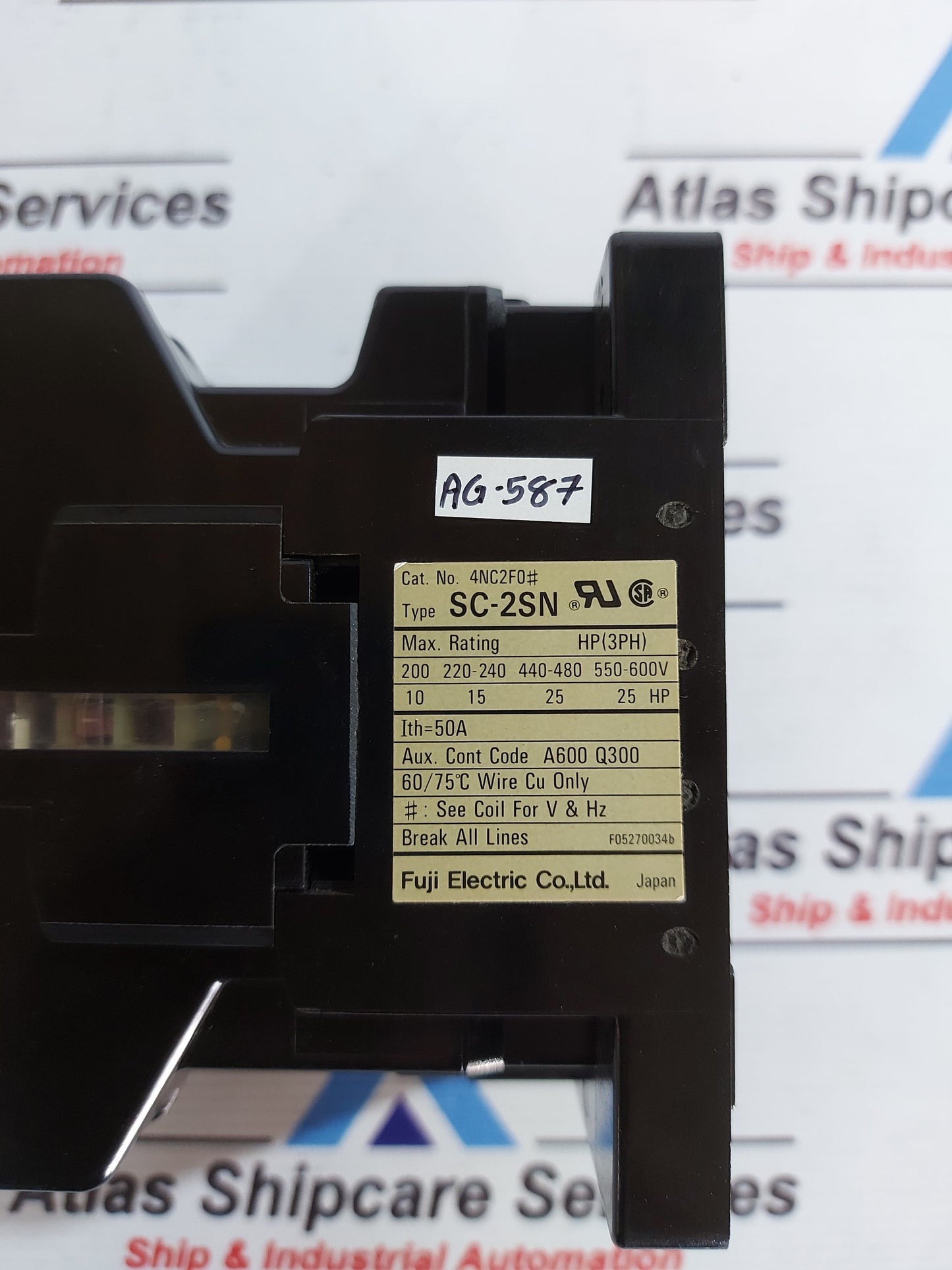 FUJI ELECRIC SC-2SN 50 MAGNETIC CONTACTOR AG587