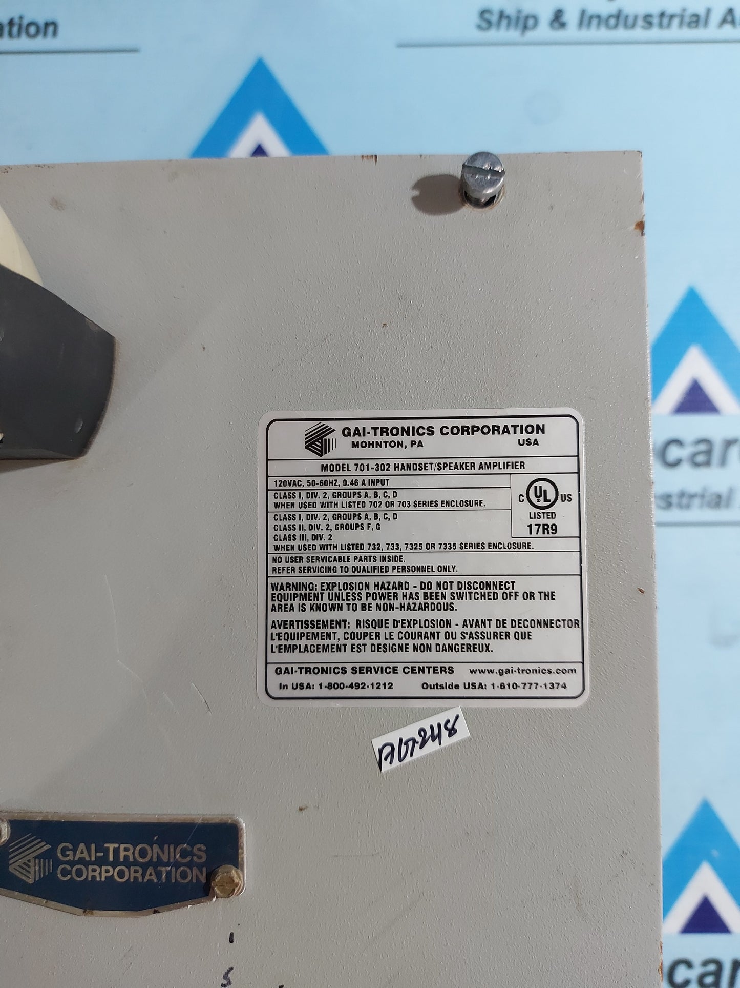 GAI-TRONICS 701-302 HANDSET/SPEAKER AMPLIFIER AG248