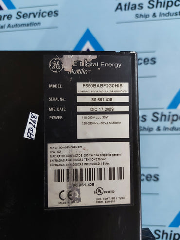 GE MULTILIN F650BABF2G0HIS DIGITAL POSITION CONTROLLER