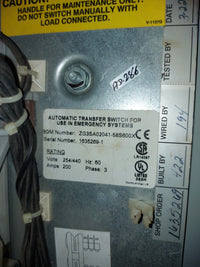 GE ZENITH ZTG AUTOMATIC TRANSFER SWITCH ZG3SA02041-58S600X