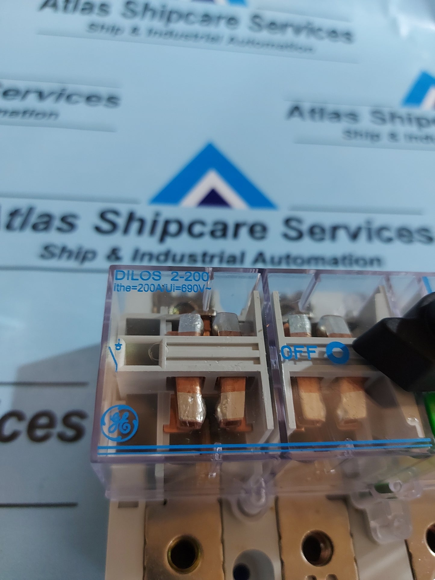 GENERAL ELECTRIC DILOS 2-200 D/061326-201 MODULAR ROTARY SWITCH 3-PHASE 200A