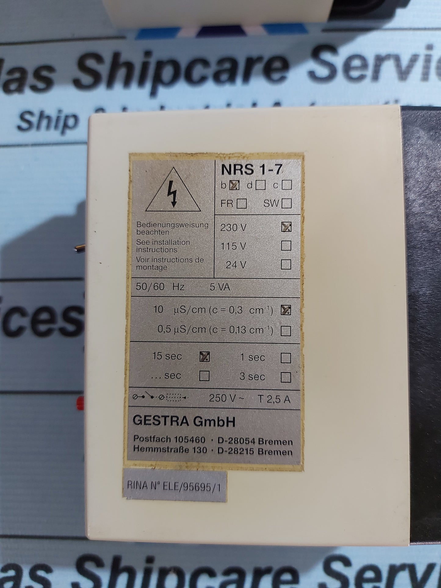 GESTRA NRS 1-7 b 230V WATER LEVEL SWITCH AG311