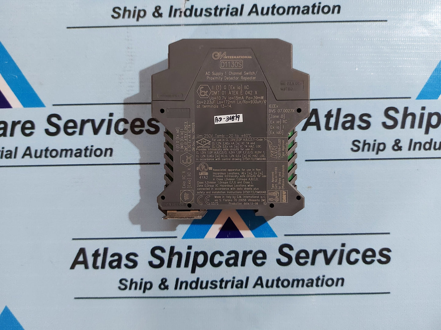GM D1130S AC SUPPLY 1 CHANNEL SWITCH/PROXIMITY DETECTOR REPEATER