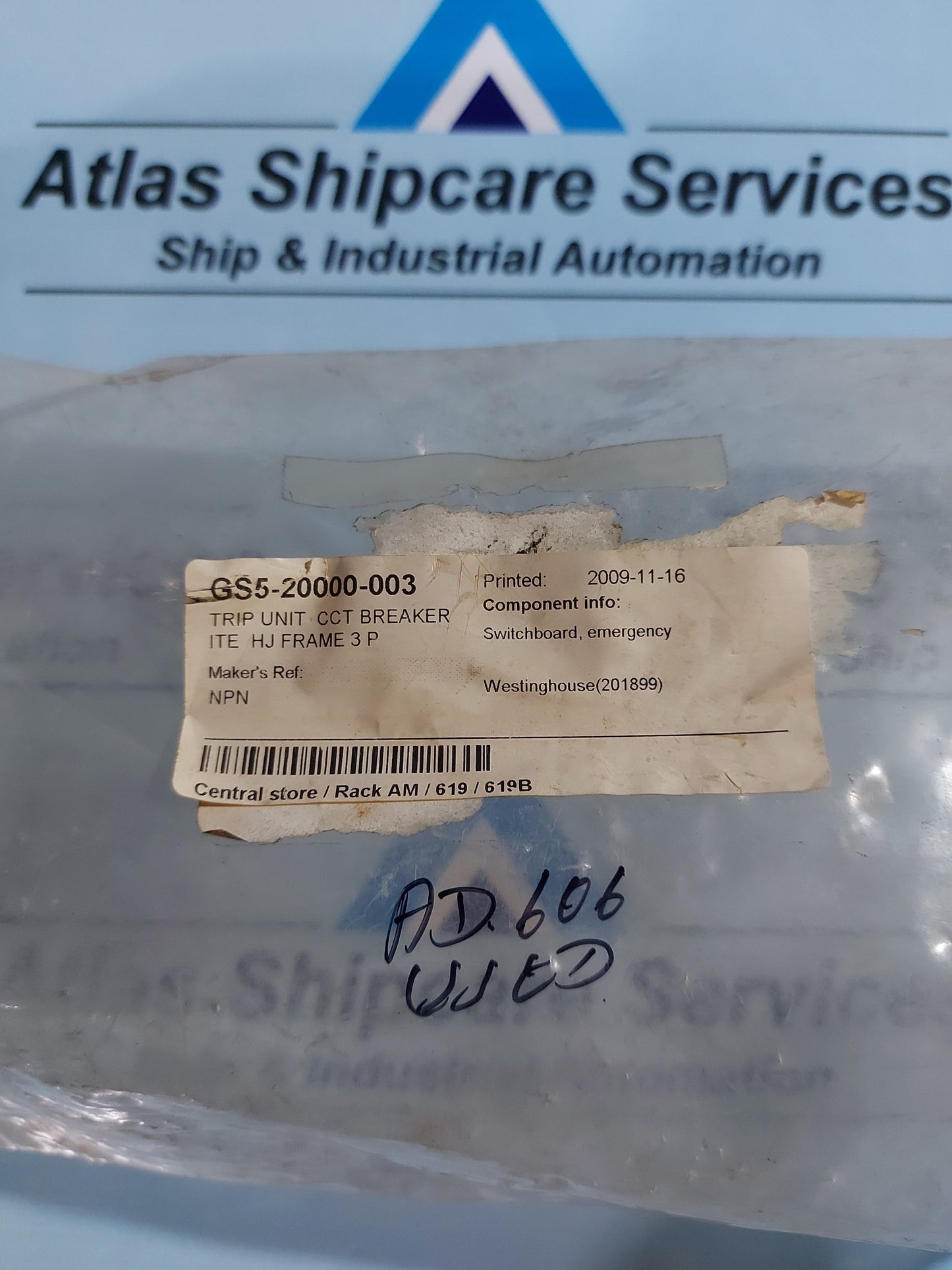 GOULD HJ3-W125 I-T-E CIRCUIT BREAKER TRIP UNIT