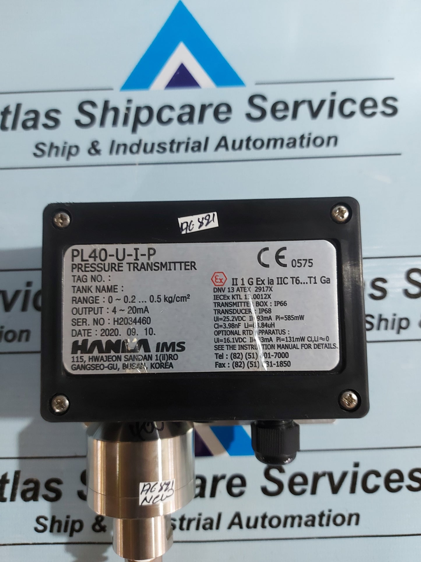 HANLA PL40-U-I-P PRESSURE TRANSMITTER 0 ~ 0.2...05kg/cm2
