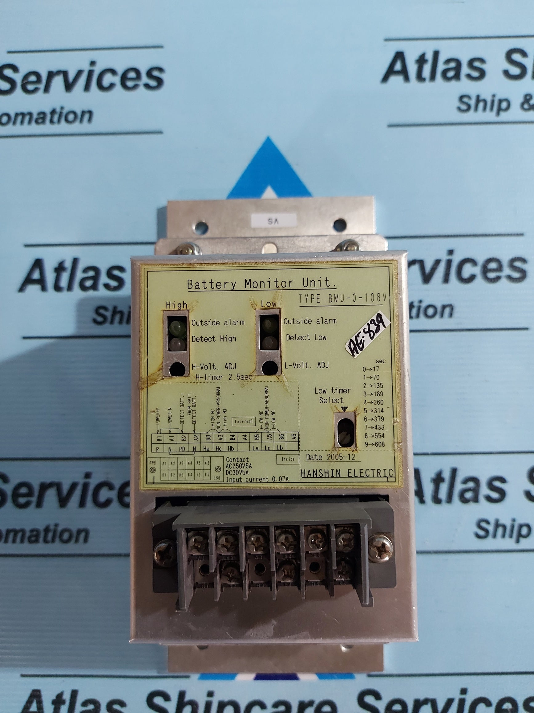 HANSHIN ELECTRIC BMU-0-108V BATTERY MONITOR UNIT – Atlas Shipcare Services