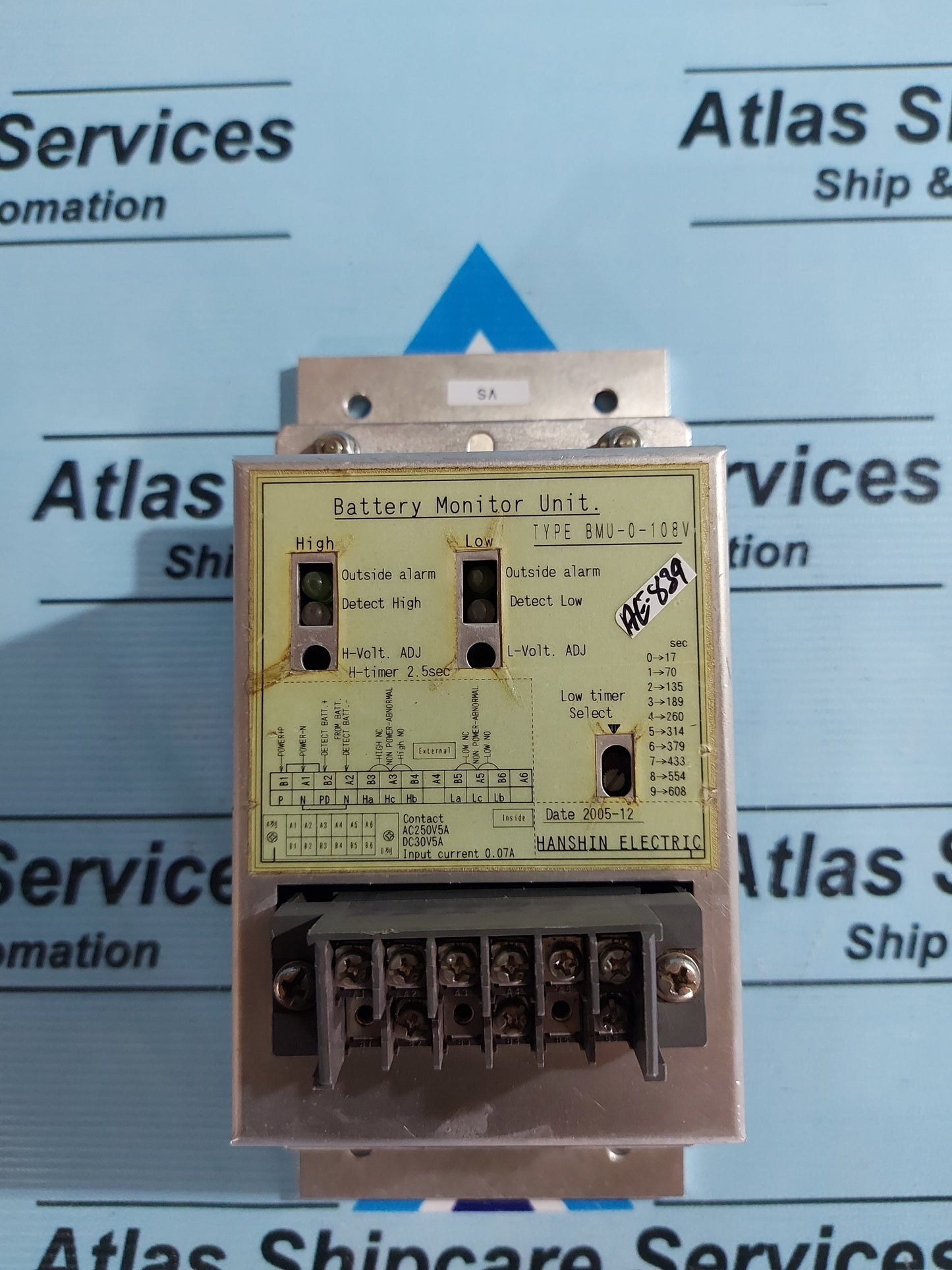 HANSHIN ELECTRIC BMU-0-108V BATTERY MONITOR UNIT