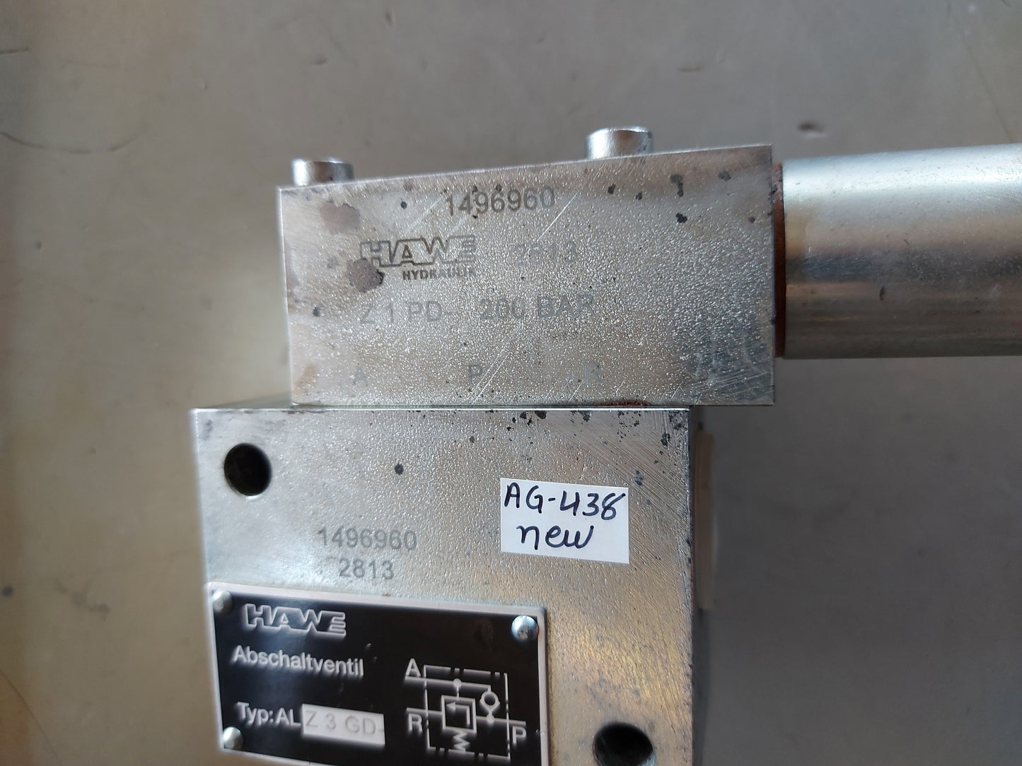 HAWE ALZ 3 GD SHUT-OFF VALVE AG438