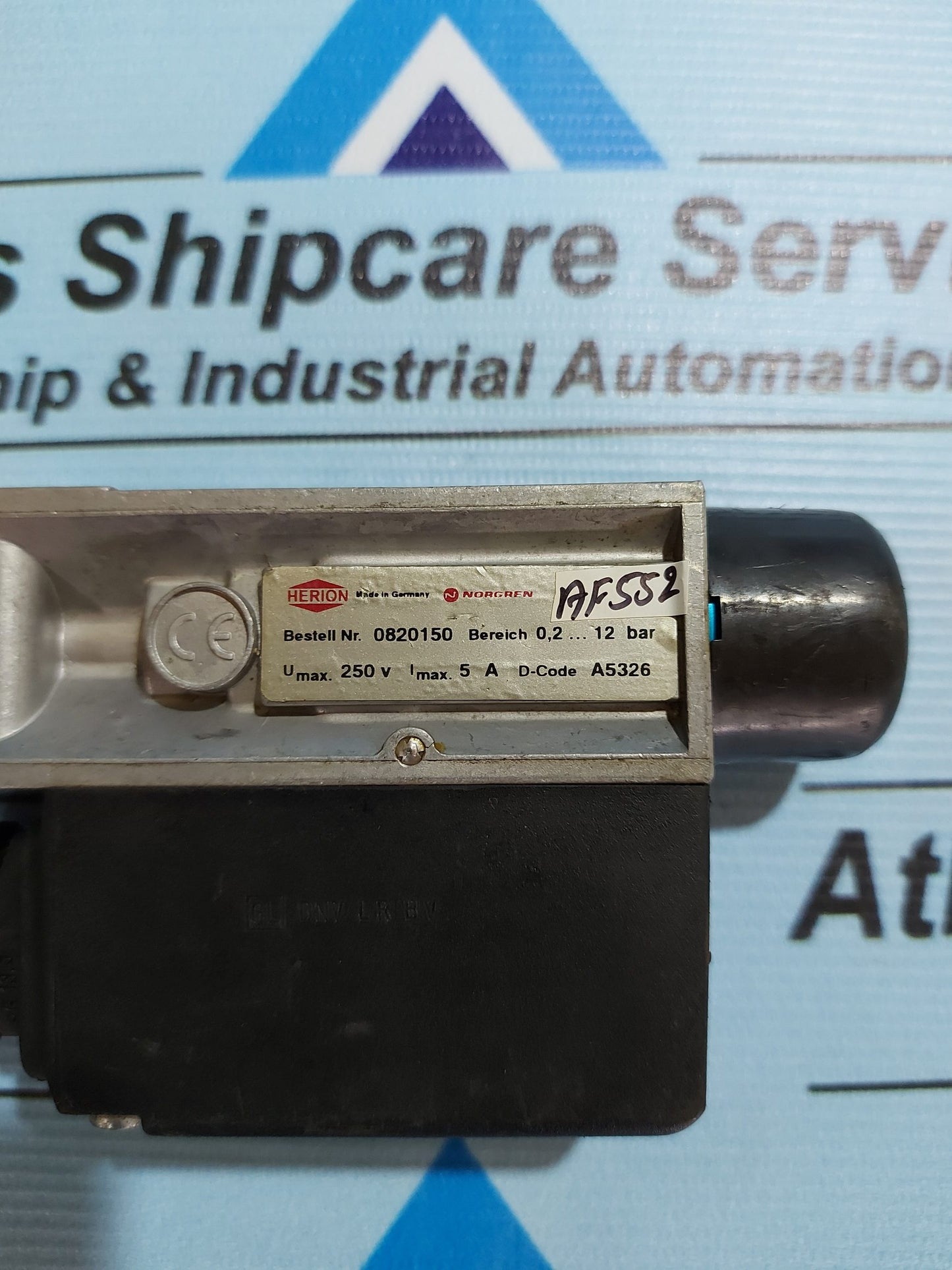 HERION 08200150 PNEUMATIC PRESSURE SWITCH 0.2-12 BAR