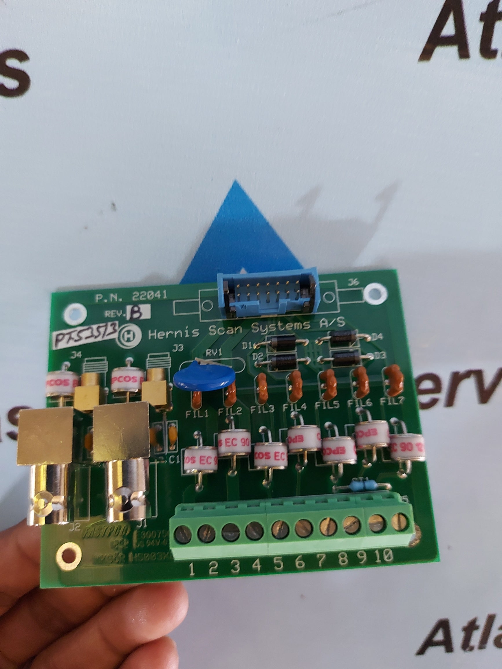 HERNIS SCAN SYSTEM A/S 22041 REV.B FASTPCB E300750 MkSOR HS003X2 CCTV PCB BOARD