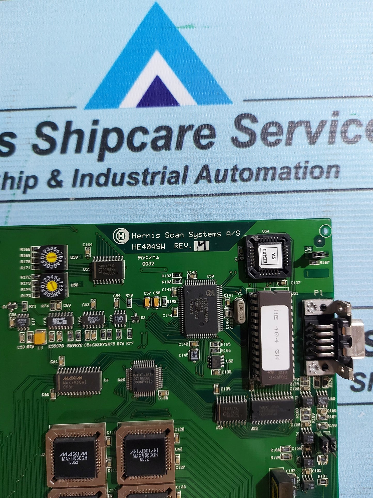 HERNIS SCAN SYSTEMS HE404SW REV.M 16-CHANNEL PCB CARD
