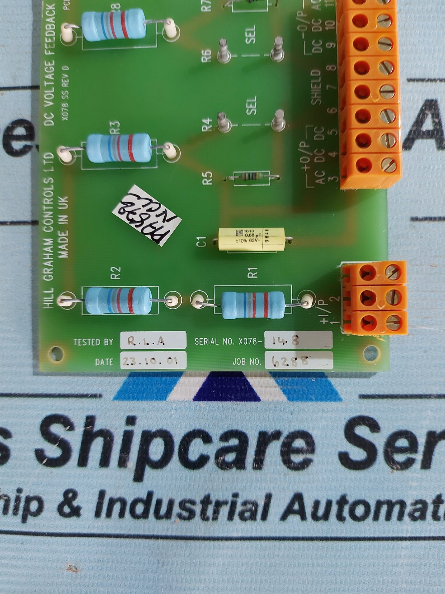 HILL GRAHAM CONTROLS DC VOLTAGE FEEDBACK X078 SS REV.D P565T-04
