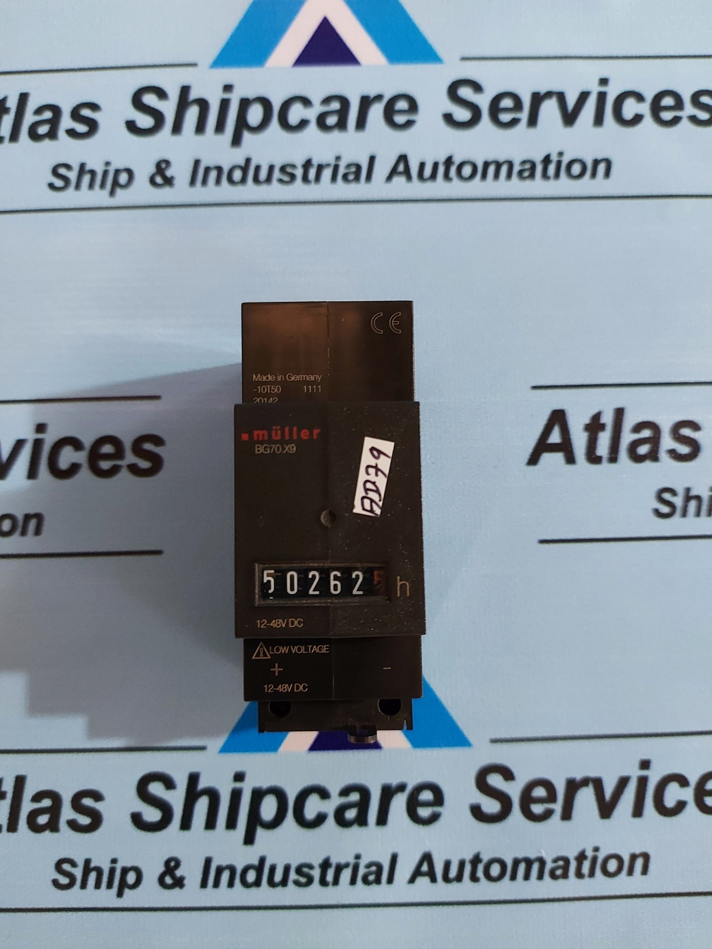 HUGO MULLER BG70.X9 HOUR METER 12-48V DC 6-DIGIT COUNTER