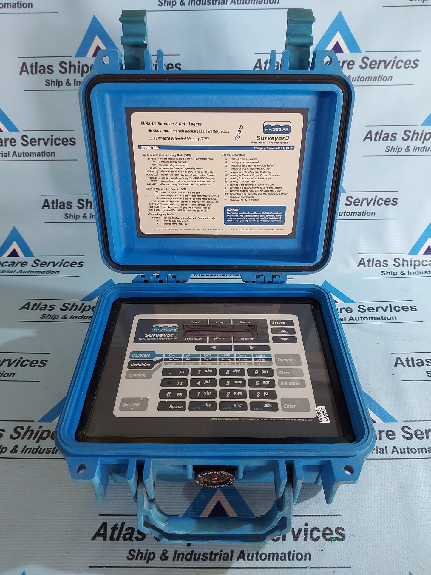 HYDROLAB SVR3-DL SURVEYOR 3 DATA LOGGER - WATER QUALITY LOGGING SYSTEM AG273