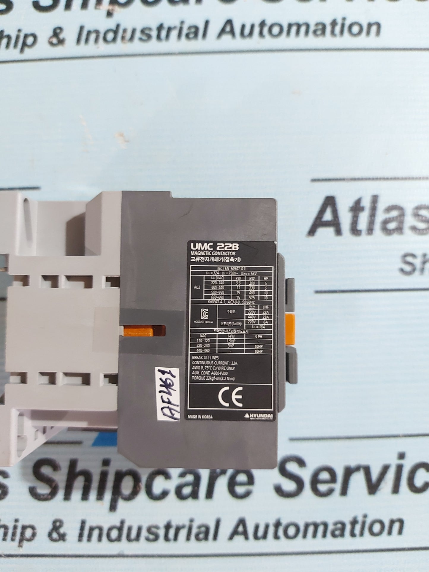 HYUNDAI UMC 22B MAGNETIC CONTACTOR 200V~