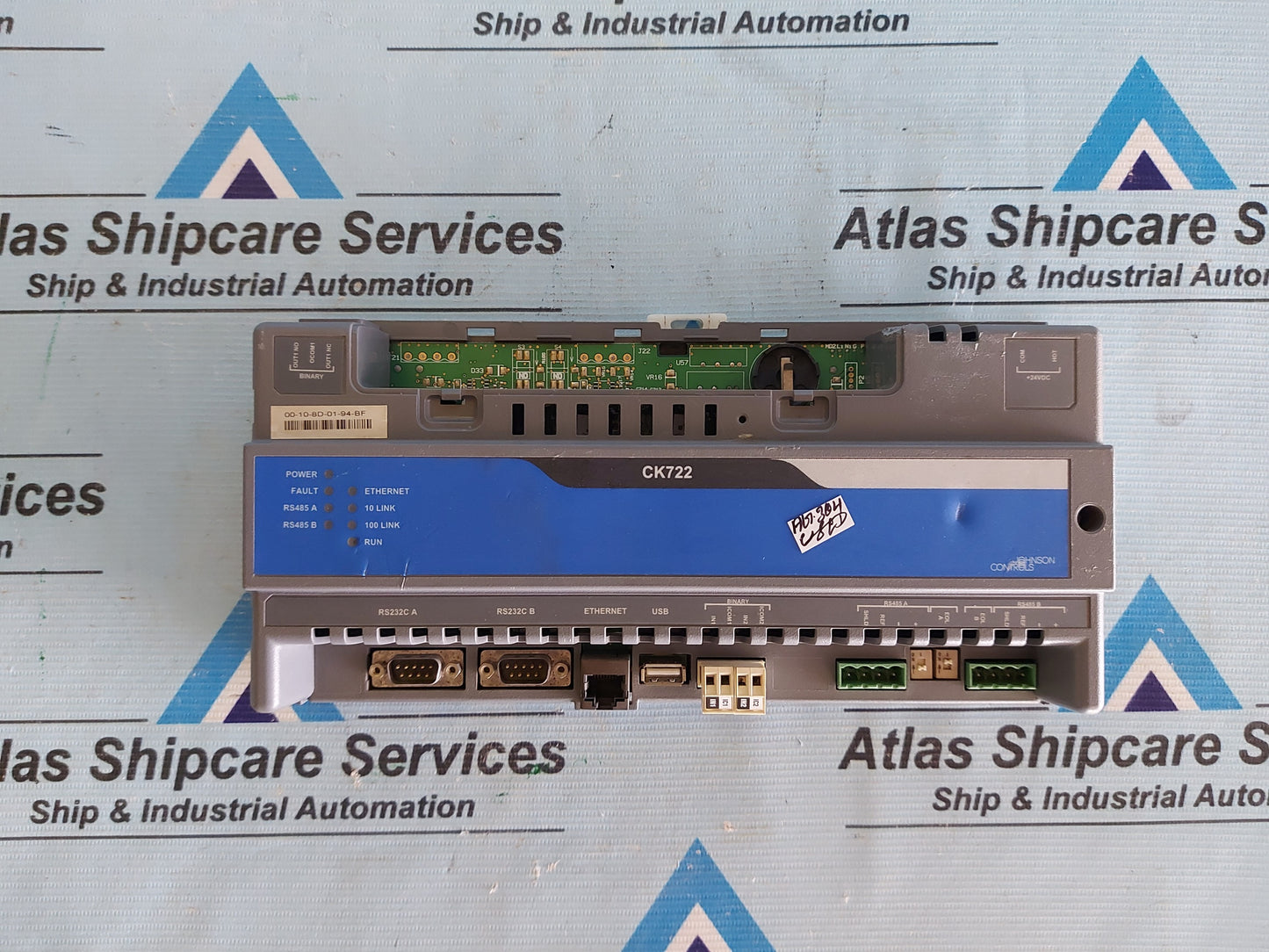 JOHNSON CONTROLS CK722 NETWORK CONTROLLER MODULE P/N 27-5379-625 AG304