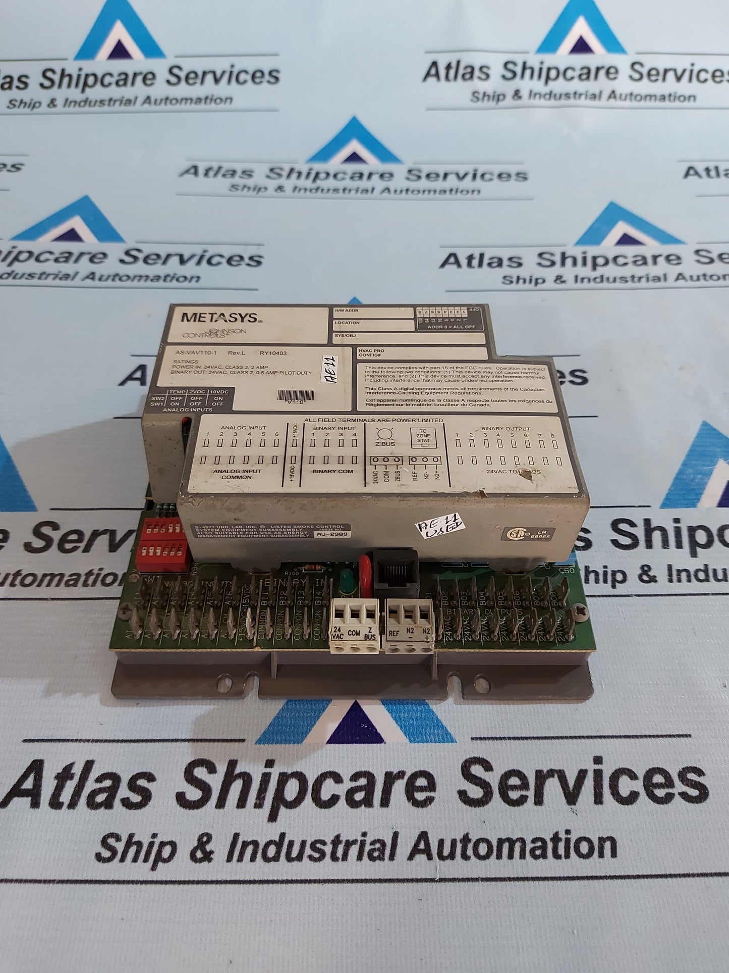 JOHNSON CONTROLS METASYS AS-VAV110-1 VARIABLE AIR VOLUME CONTROLLER