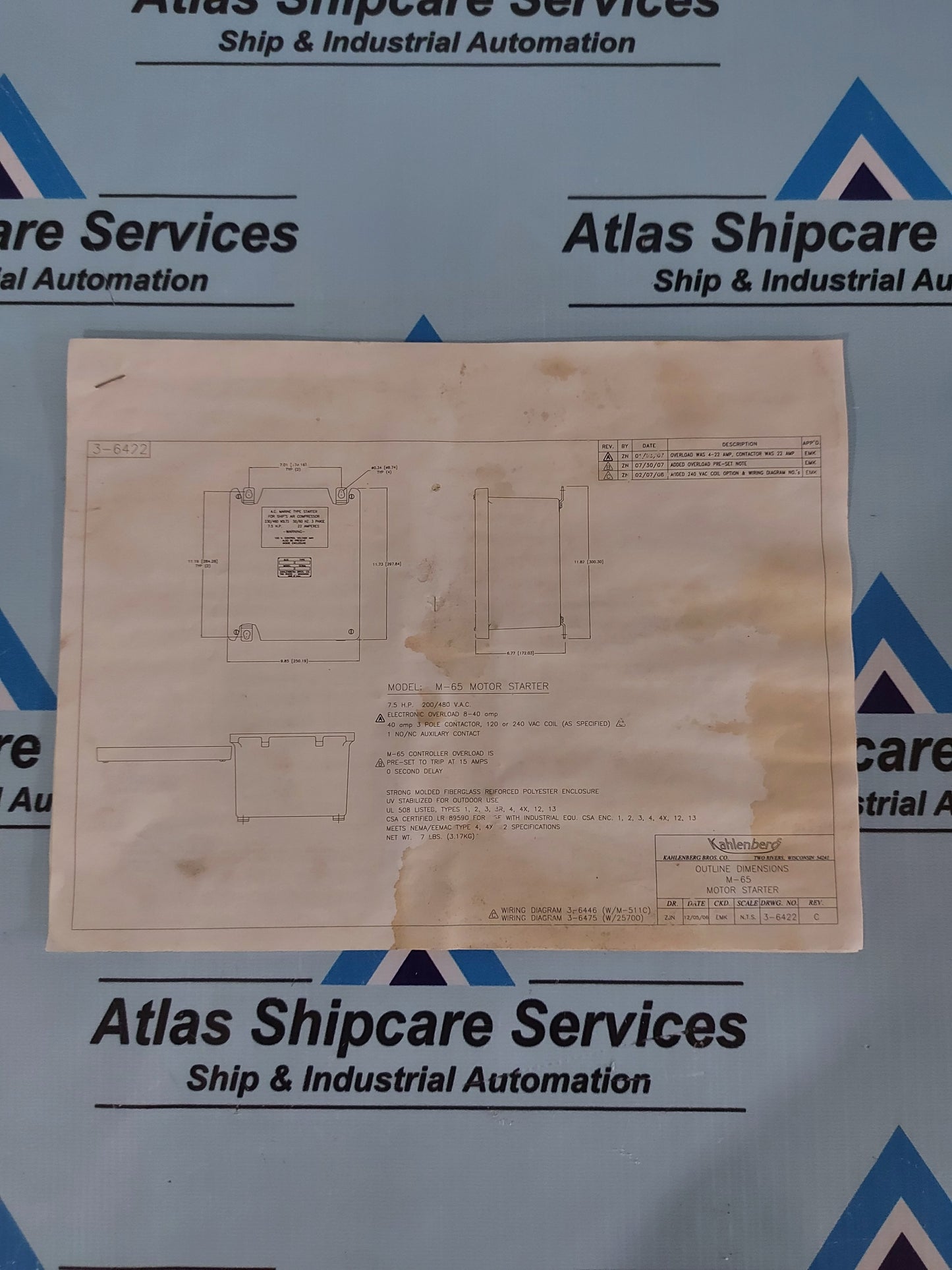 KAHLENBERG M-65-230 MOTOR STARTER