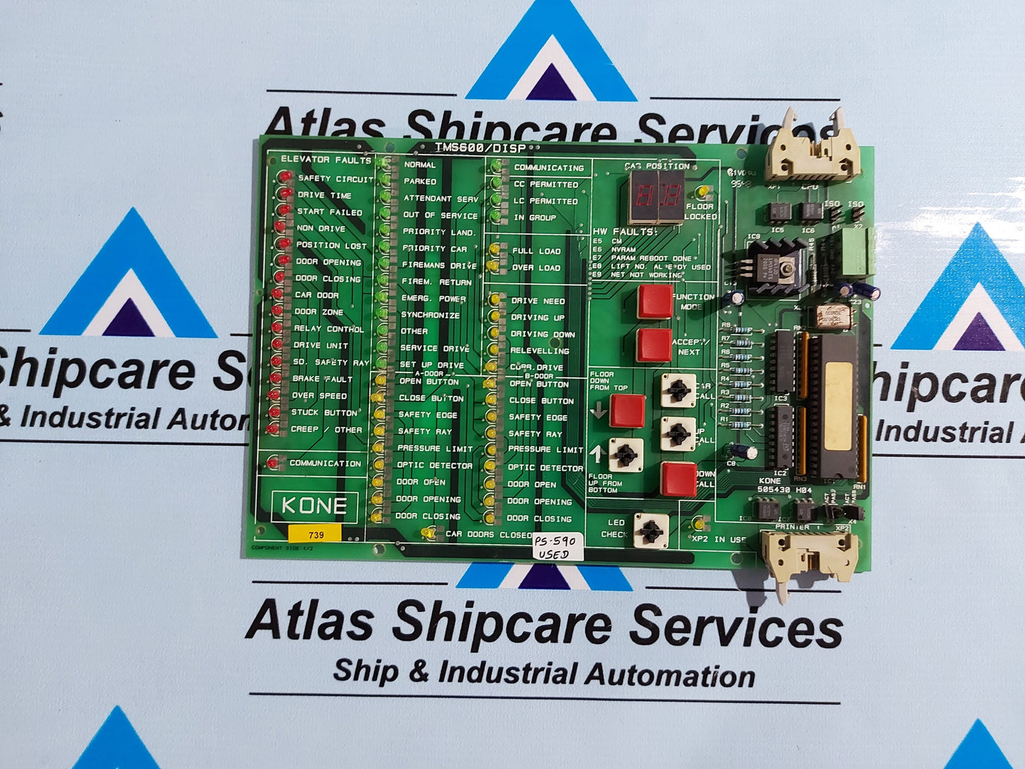 KONE 505433G01 REV.04 TMS600/DISPLAY PCB BOARD