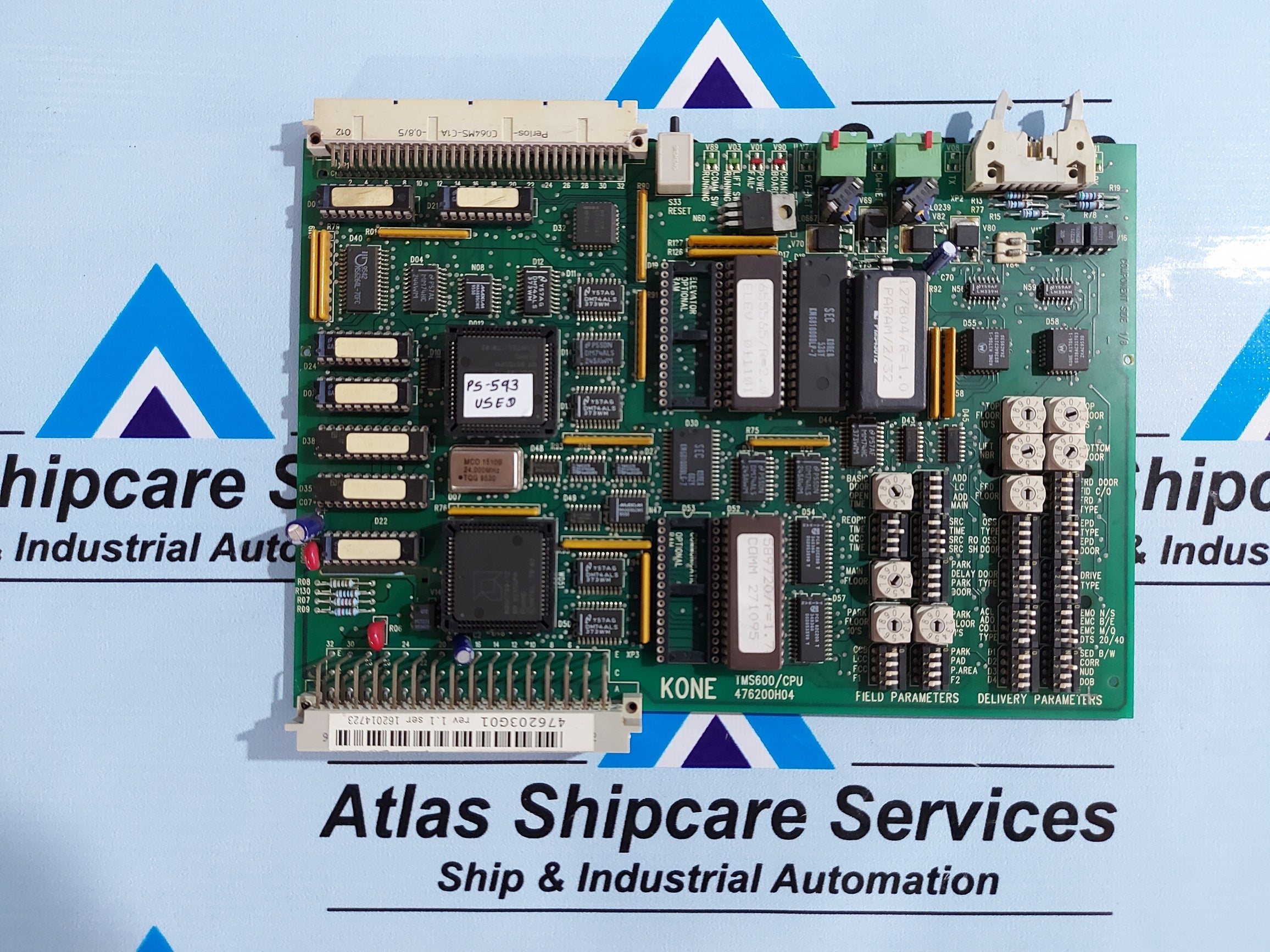 KONE TMS600/CPU 476200H04 ELEVATOR CONTROL BOARD – Atlas Shipcare Services
