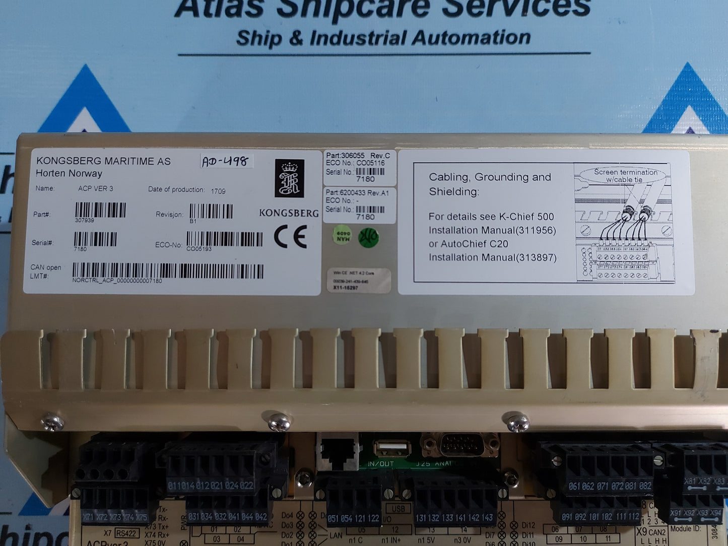 KONGSBERG AUTOCHIEF C20 PROPULSION CONTROL SYSTEM ACP VER 3 REV.B1