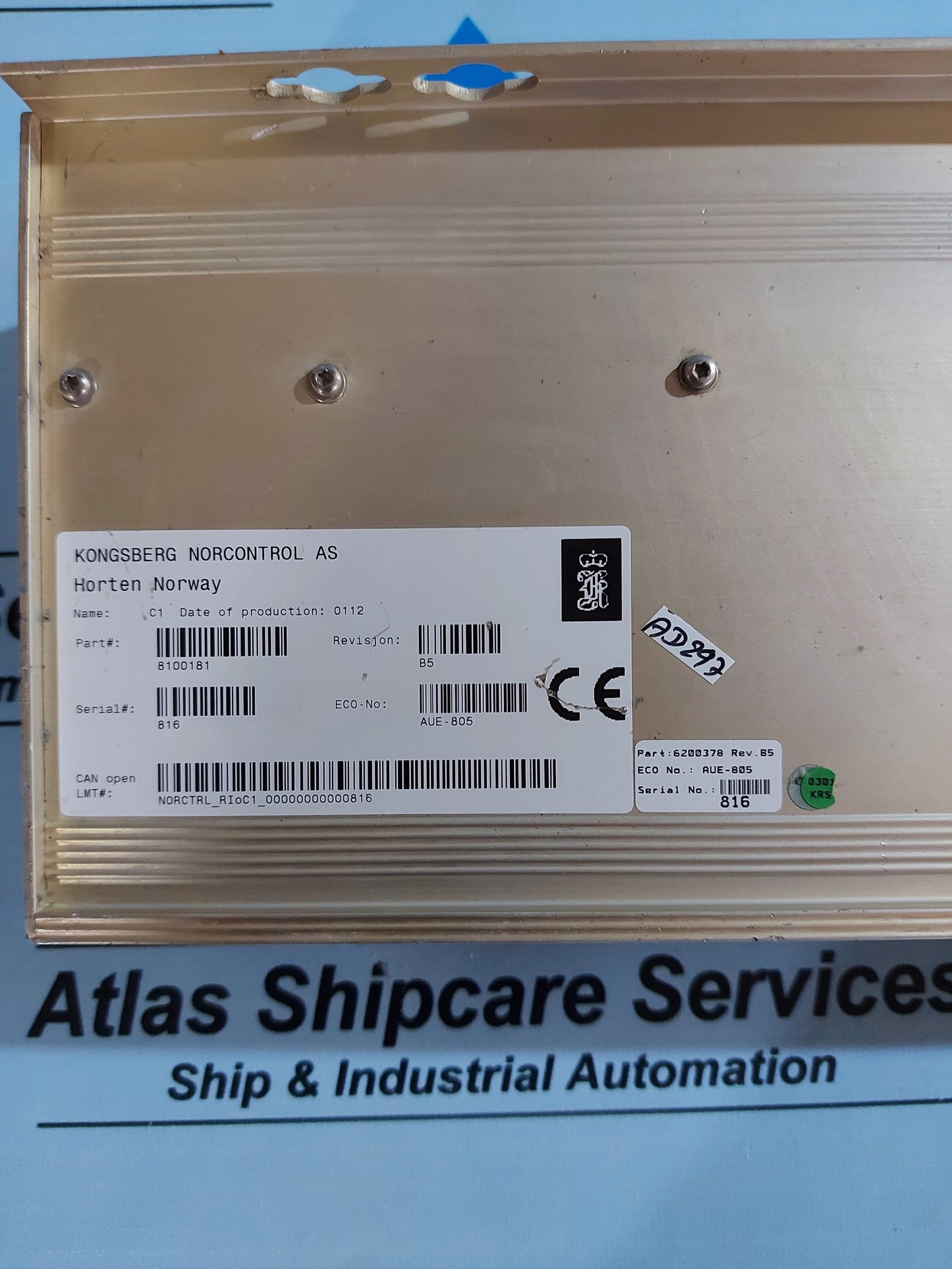 KONGSBERG C1 8100181 CONTROLLER REV.B5