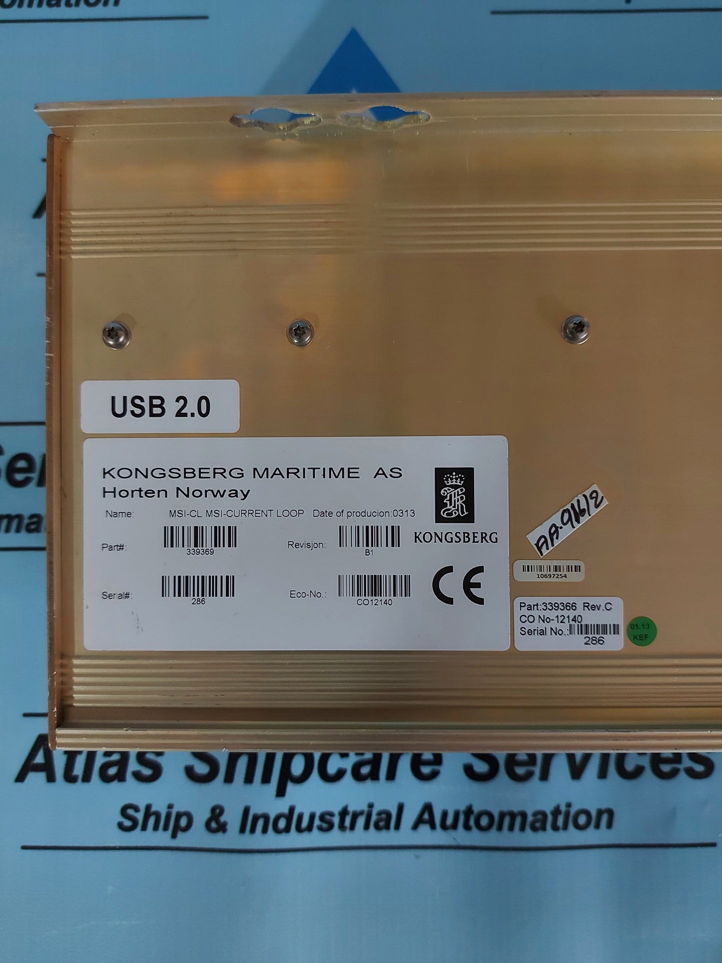 KONGSBERG MSI-CL MSI-CURRENT LOOP MODULE 339369 REV.B1