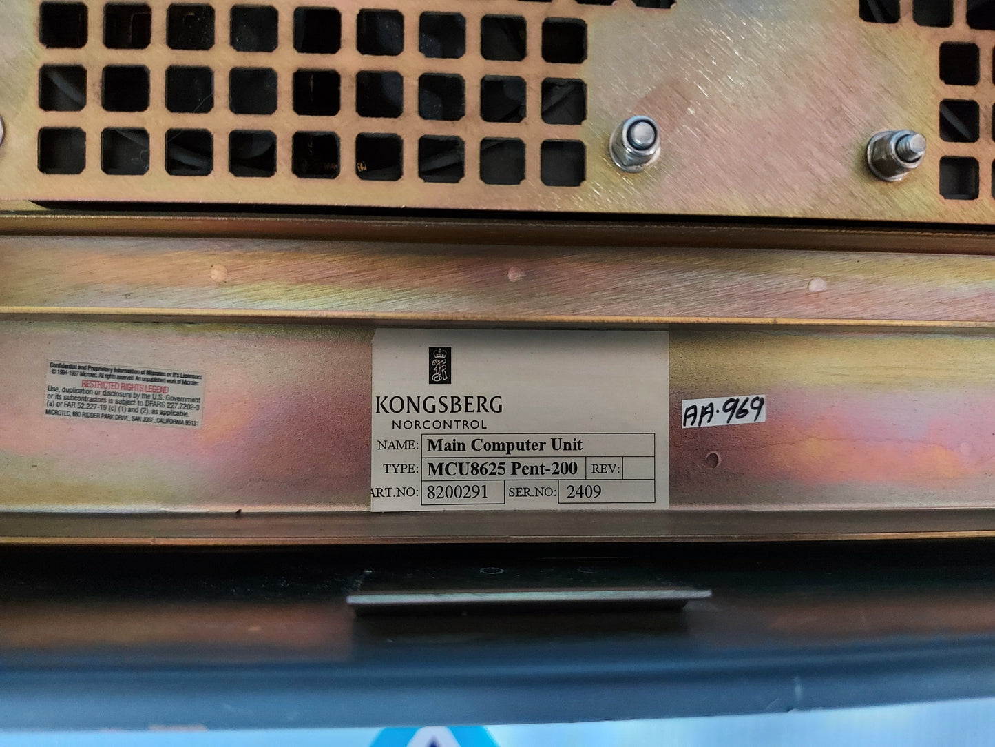 KONGSBERG NORCONTROL MCU8625 PENT-200