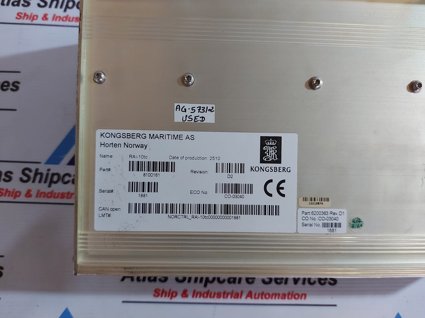 KONGSBERG RAi-10tc REMOTE ANALOG INPUT 8100161 AG573